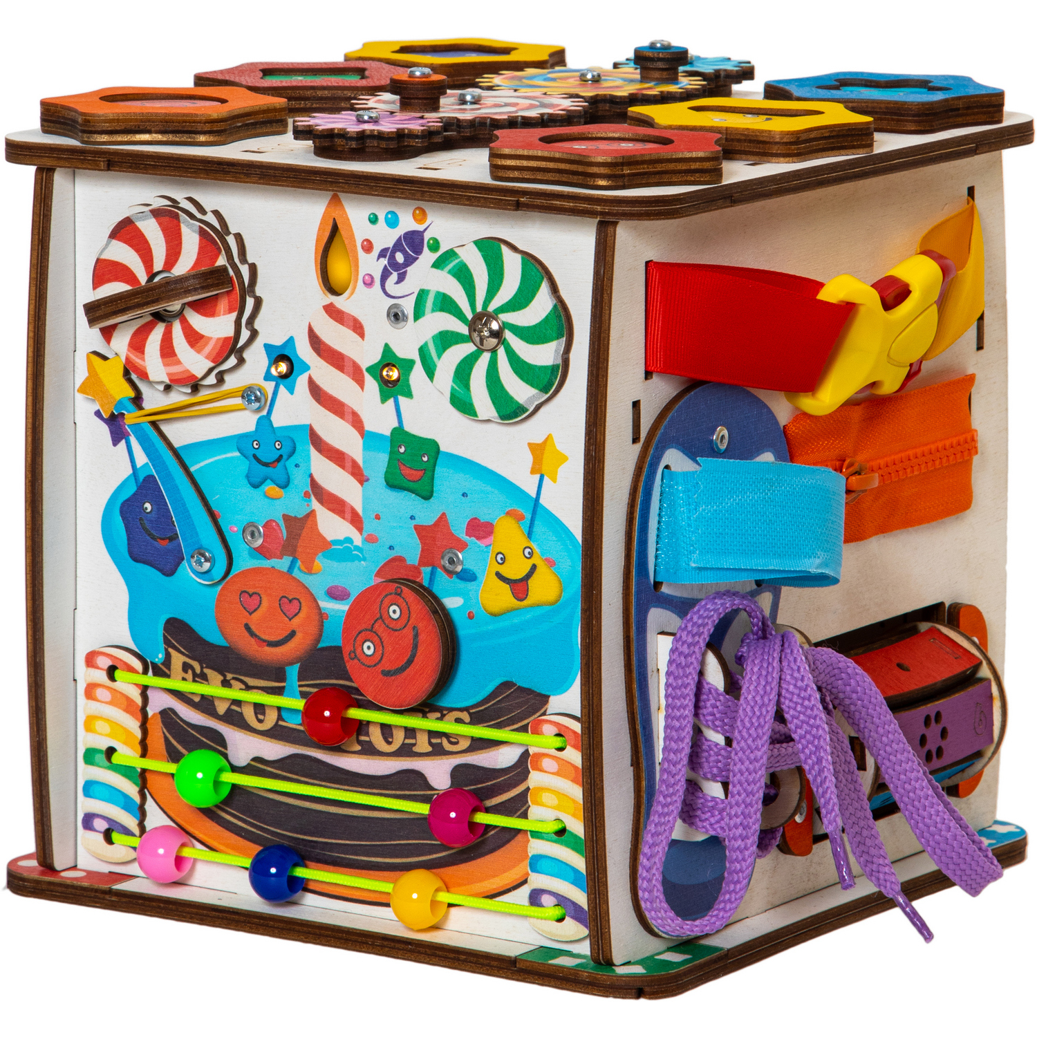 Игрушка Evotoys бизиборд Смайлики - фото 12