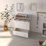Комод пеленальный aton baby furniture Elio (серый, белый)