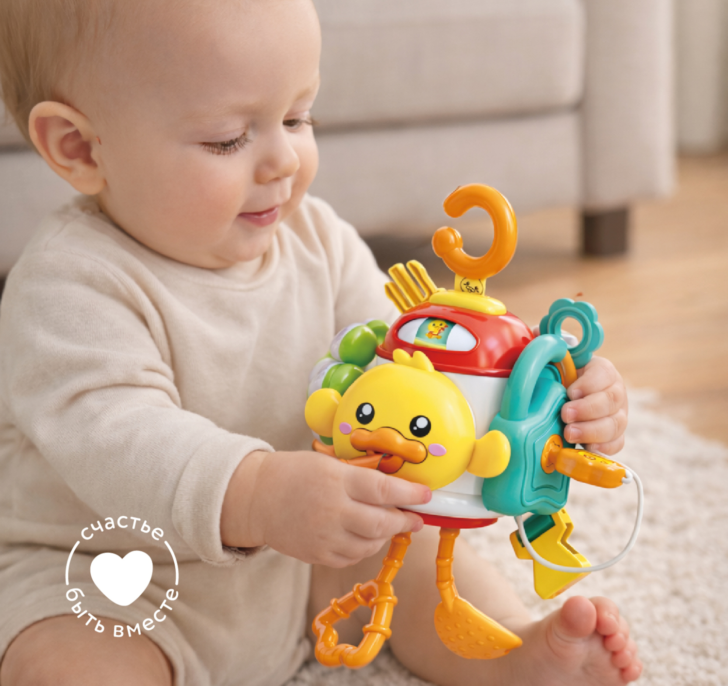 Игрушка BabyGo бизиборд Утка-бизиборд - фото 2