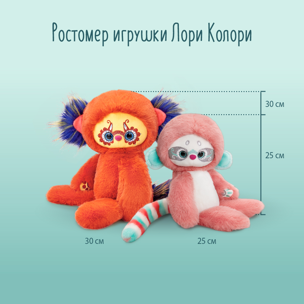Игрушка мягкая BUDI BASA лемур 25 см - фото 8