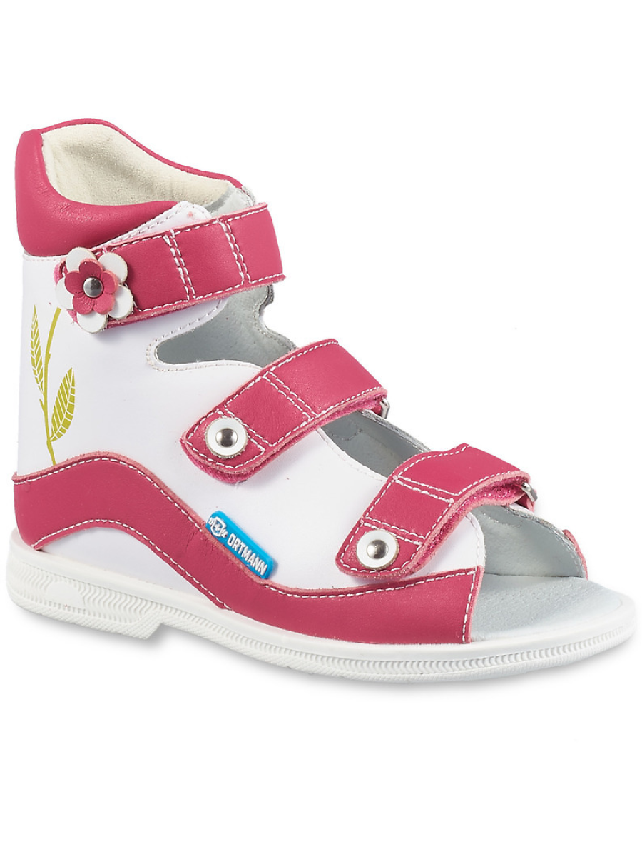 Сандалии ORTMANN kids 7.35_Etna_белый/красный принт - фото 1