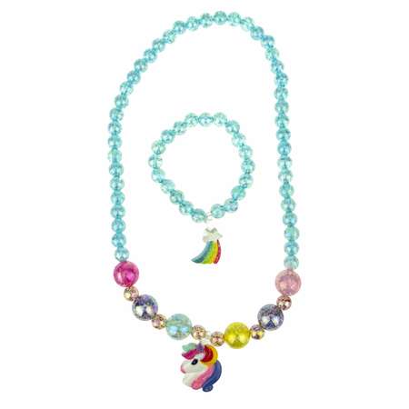 Набор украшений 1TOY Unicorn Bijou 2 предмета браслет Радуга и колье Единорог