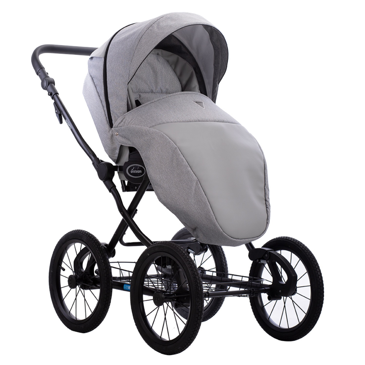 Коляска 2в1 Aroteam Moreno SL 03 серый - фото 4