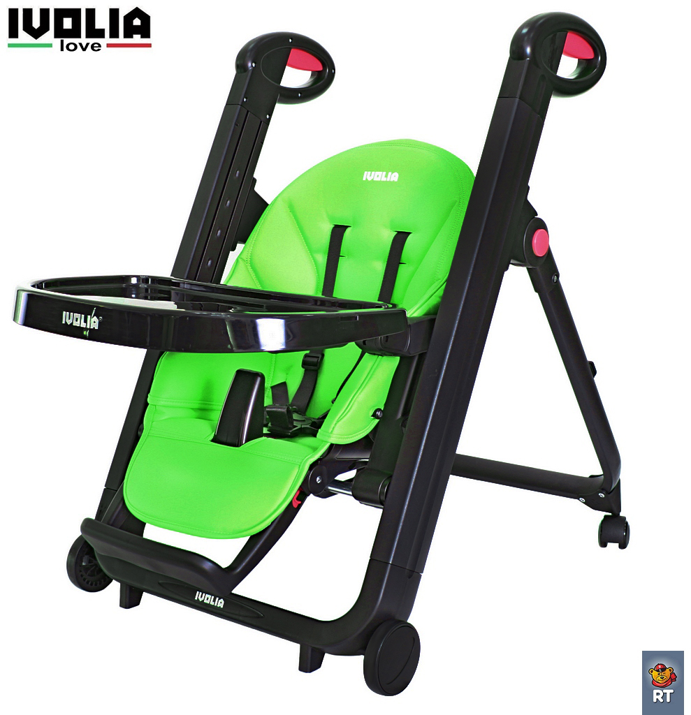 Стульчик для кормления Ivolia LOVE 02 4 колеса green трансформер - фото 5