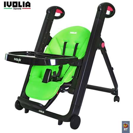 Стульчик для кормления Ivolia LOVE 02 4 колеса green трансформер