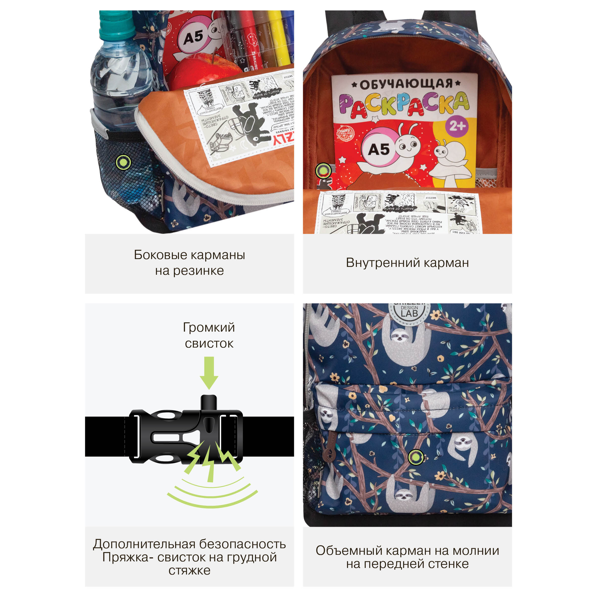 Рюкзак дошкольный Grizzly детский - фото 12