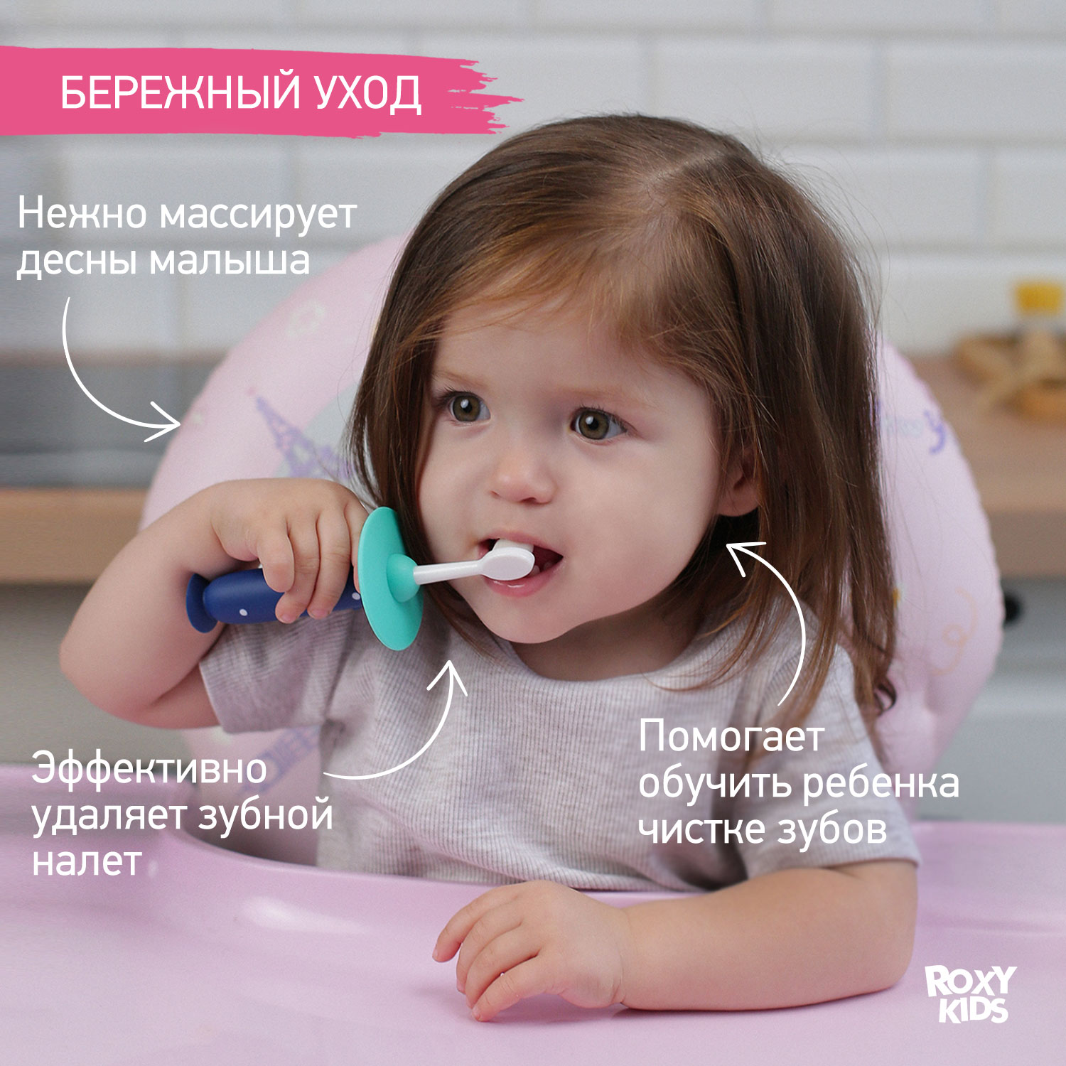 Зубная щетка классическая ROXY-KIDS 2 шт. - фото 2
