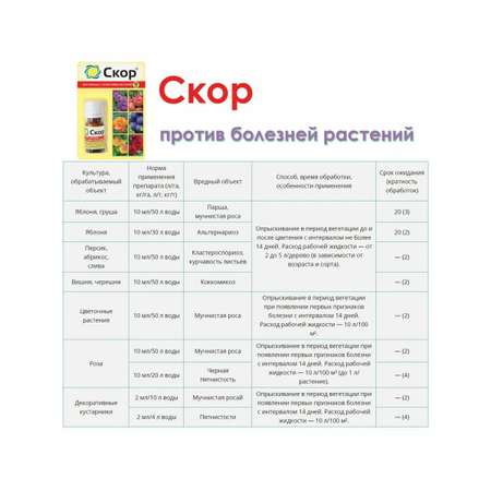 Фунгицид Ваше Хозяйство Скор 10мл