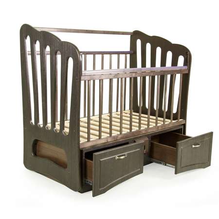 Детская кроватка Dakababy прямоугольная, поперечный маятник (венге)