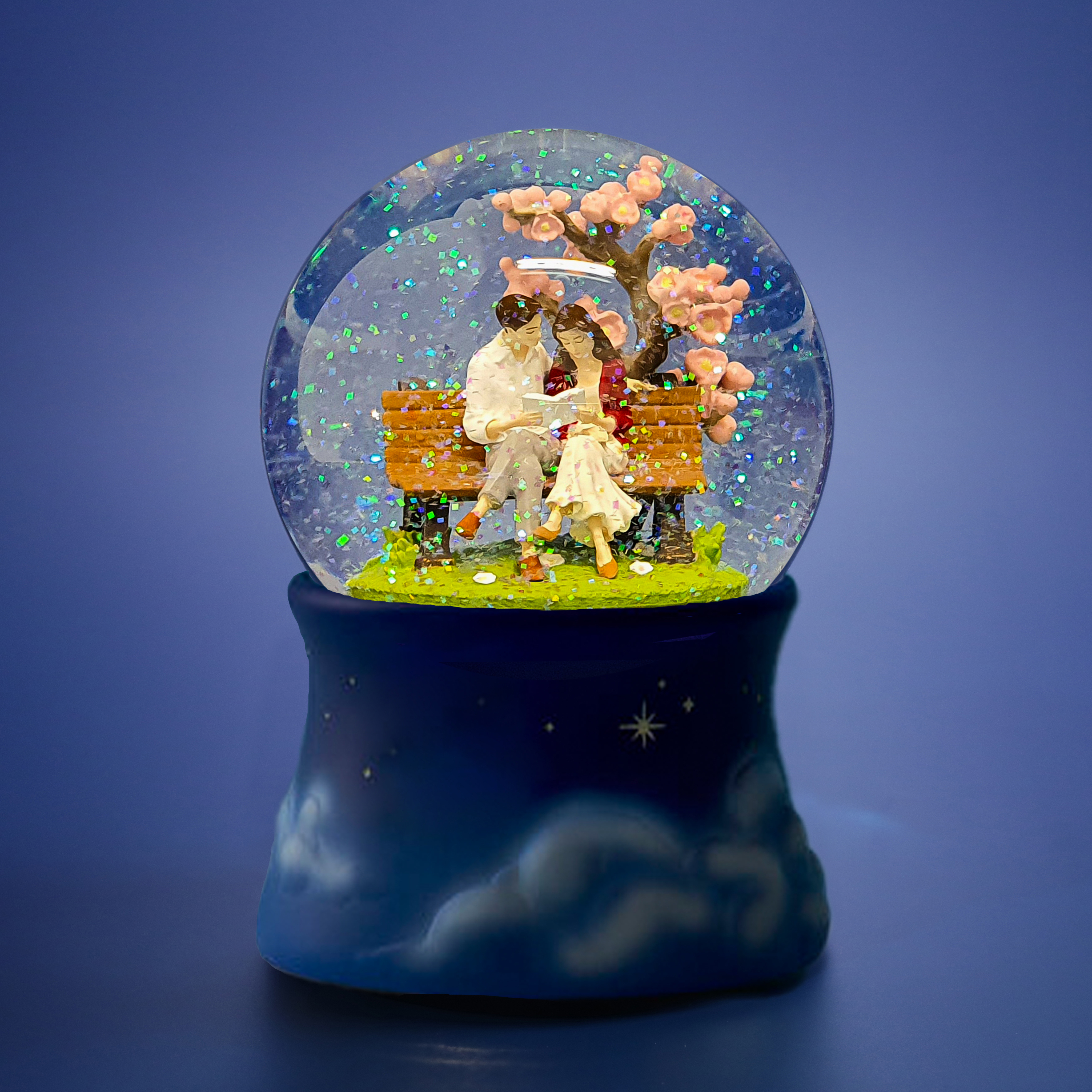 Стеклянный снежный шар Glassglobe История Любви - фото 2