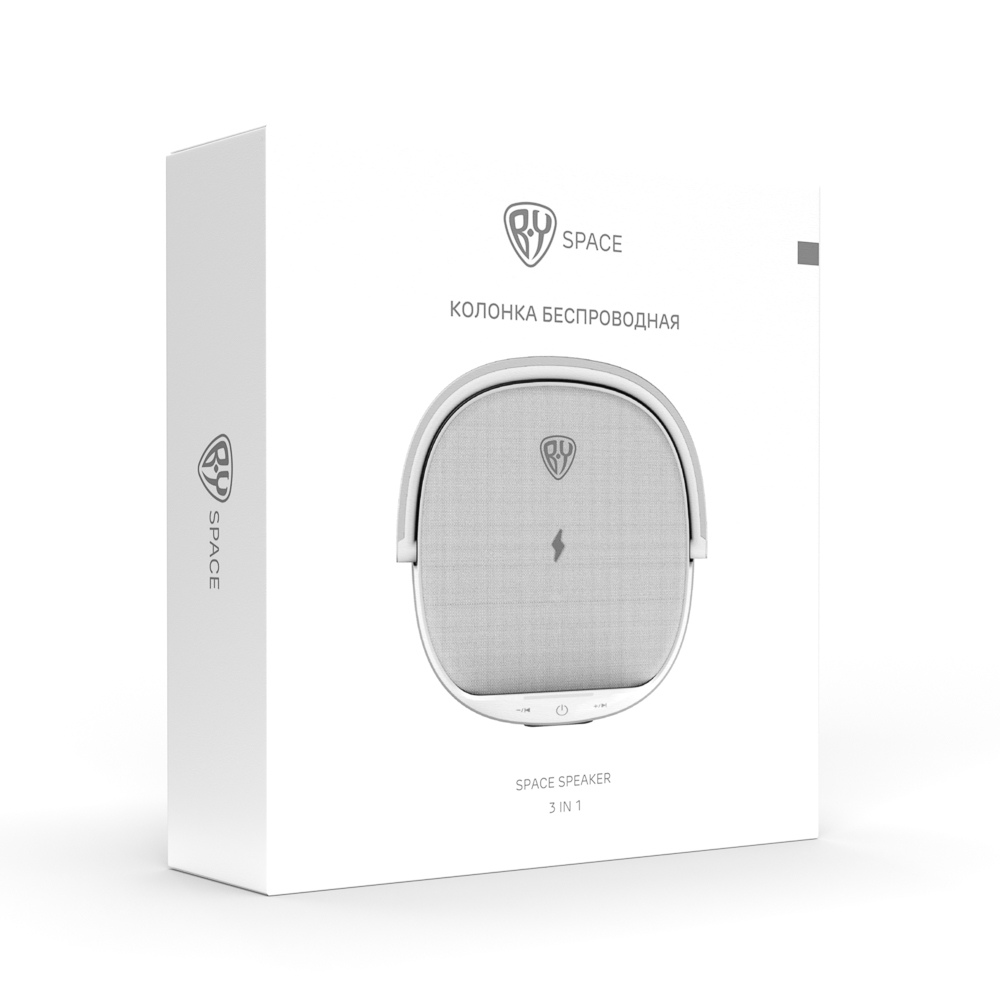 Колонка беспроводная 3 в 1 BY Space Speaker 10 ВТ ночник и беспроводная зарядка Qi 15W - фото 1