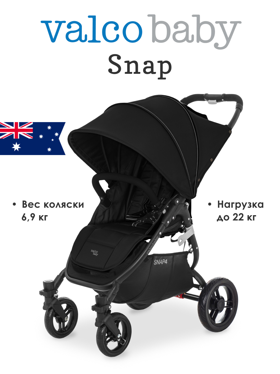 Коляска прогулочная Valco baby Snap / Coal Black черный - фото 1