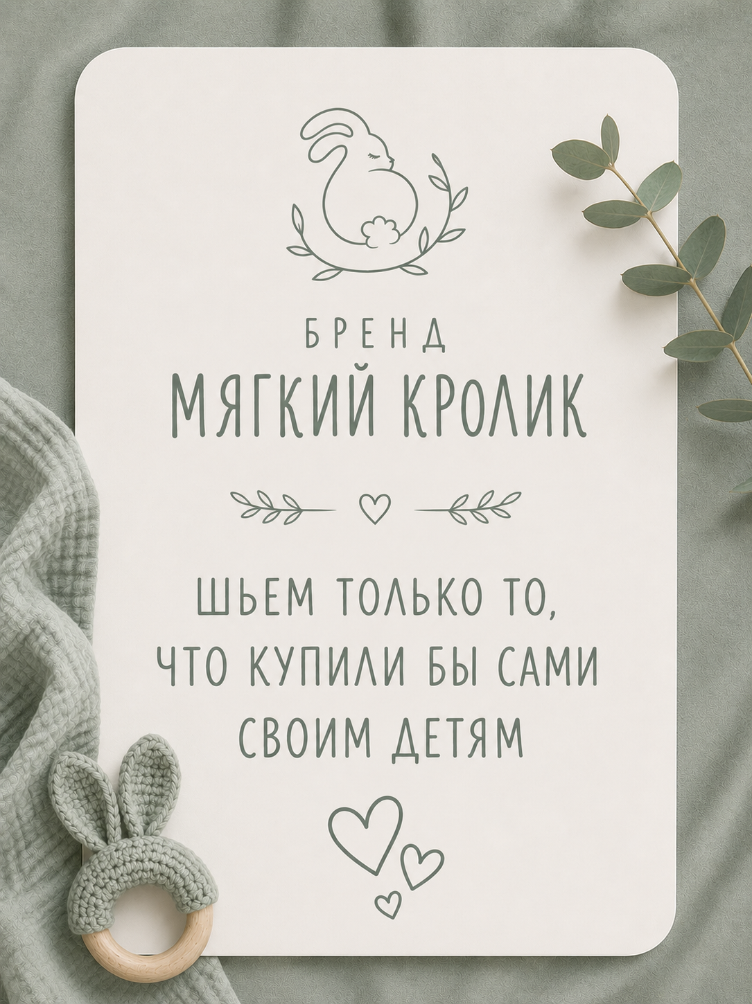 Наволочка Мягкий Кролик Розовые сердечки маленькие 40 x 60 см - фото 8