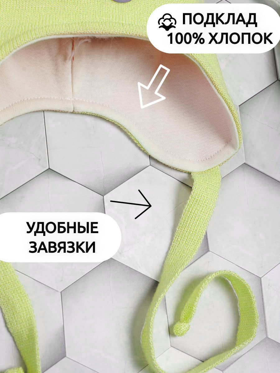 Шапка и снуд ПриКиндер U-Sp22529 Цвет: Зеленый - фото 4