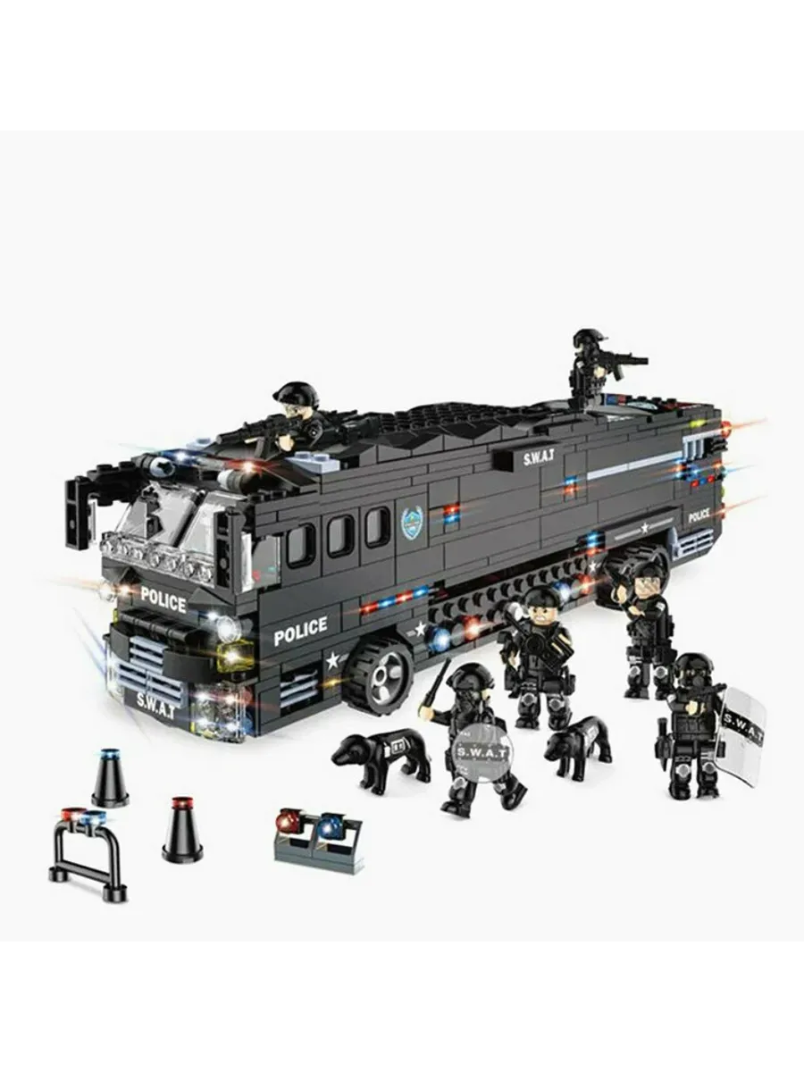 Конструктор CyberToy боевая машина SWAT 1014 дет. - фото 6
