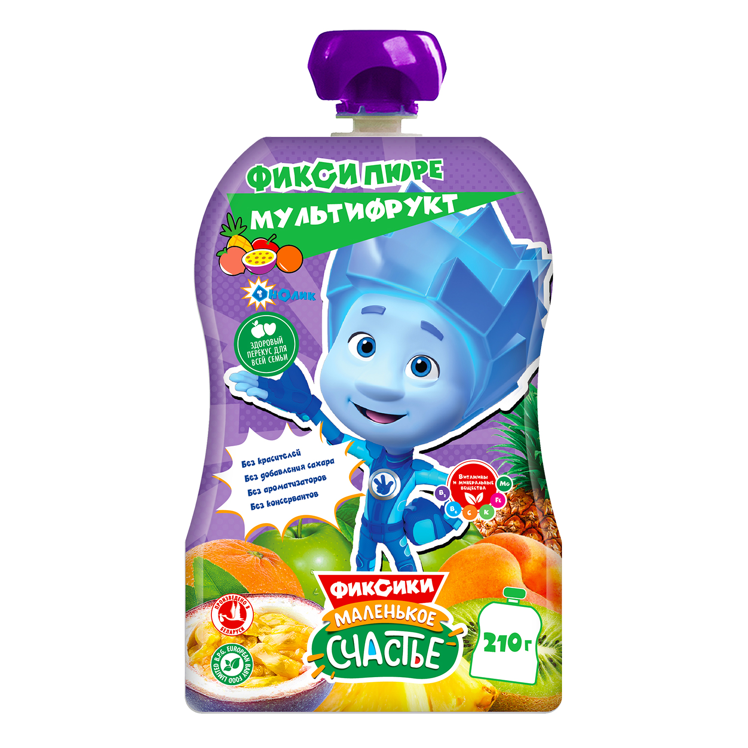 Пюре Фиксики Мультифркукт с 8 мес 210 г - фото 1