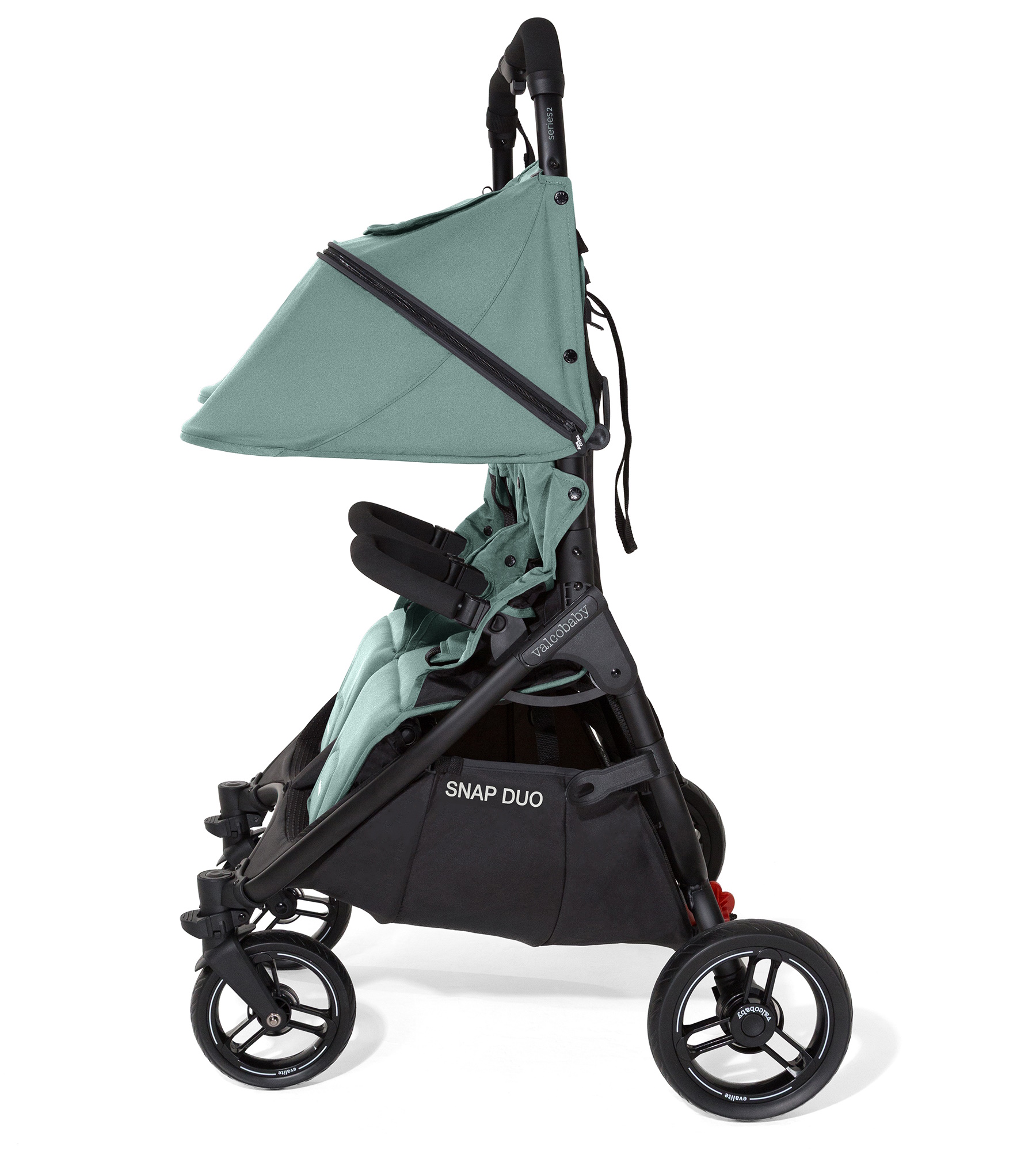 Коляска прогулочная для двойни Valco baby Snap Duo зеленый - фото 8