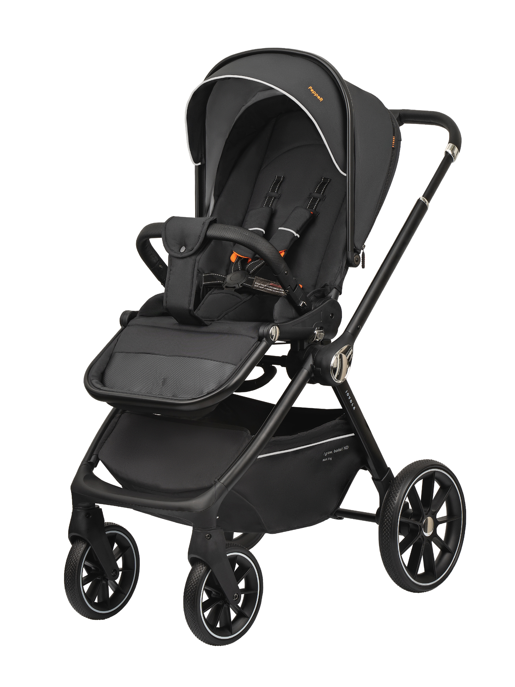 Коляска прогулочная JOVOLA Pepper черный - фото 11