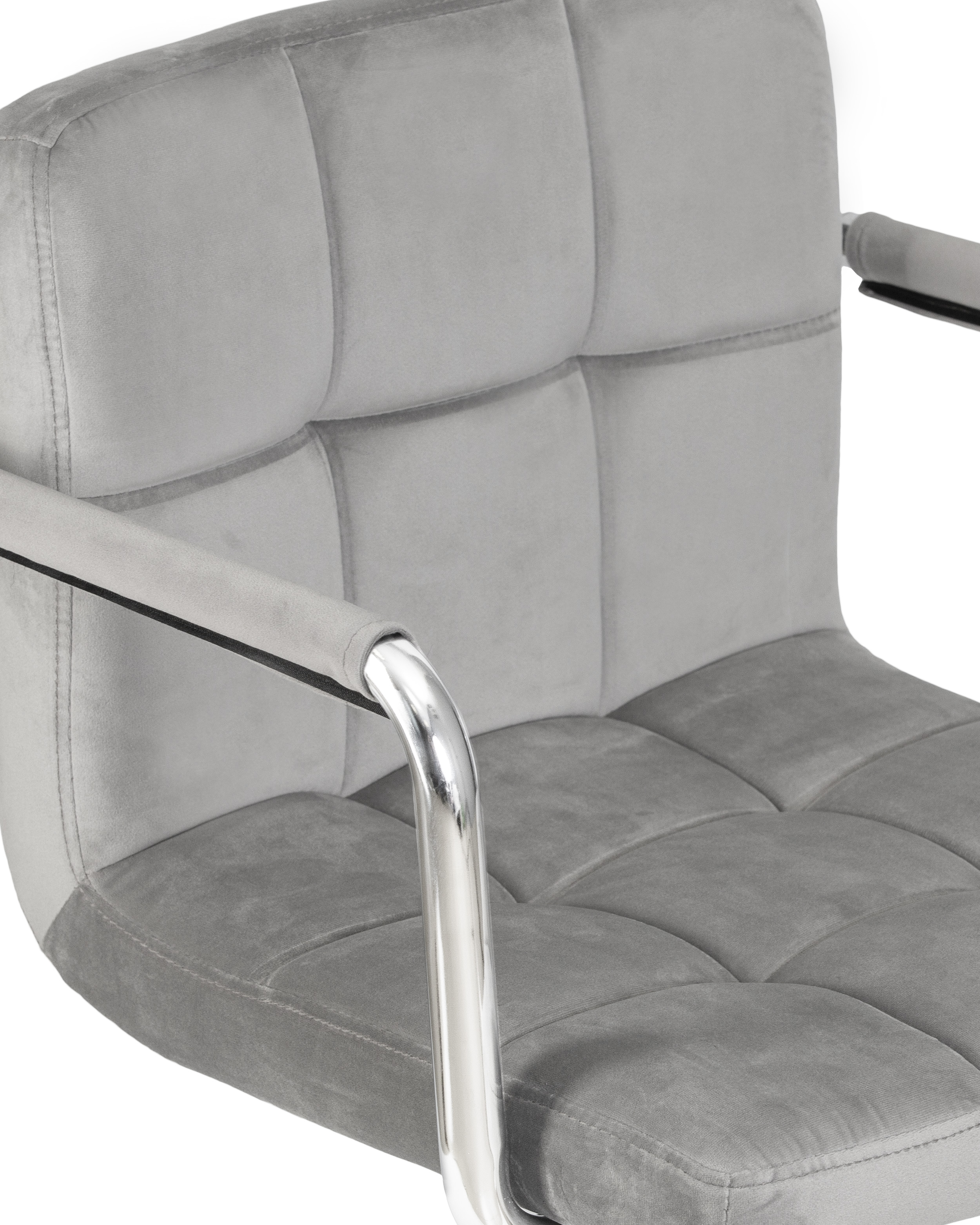 Офисное кресло DOBRIN серый велюр - фото 7