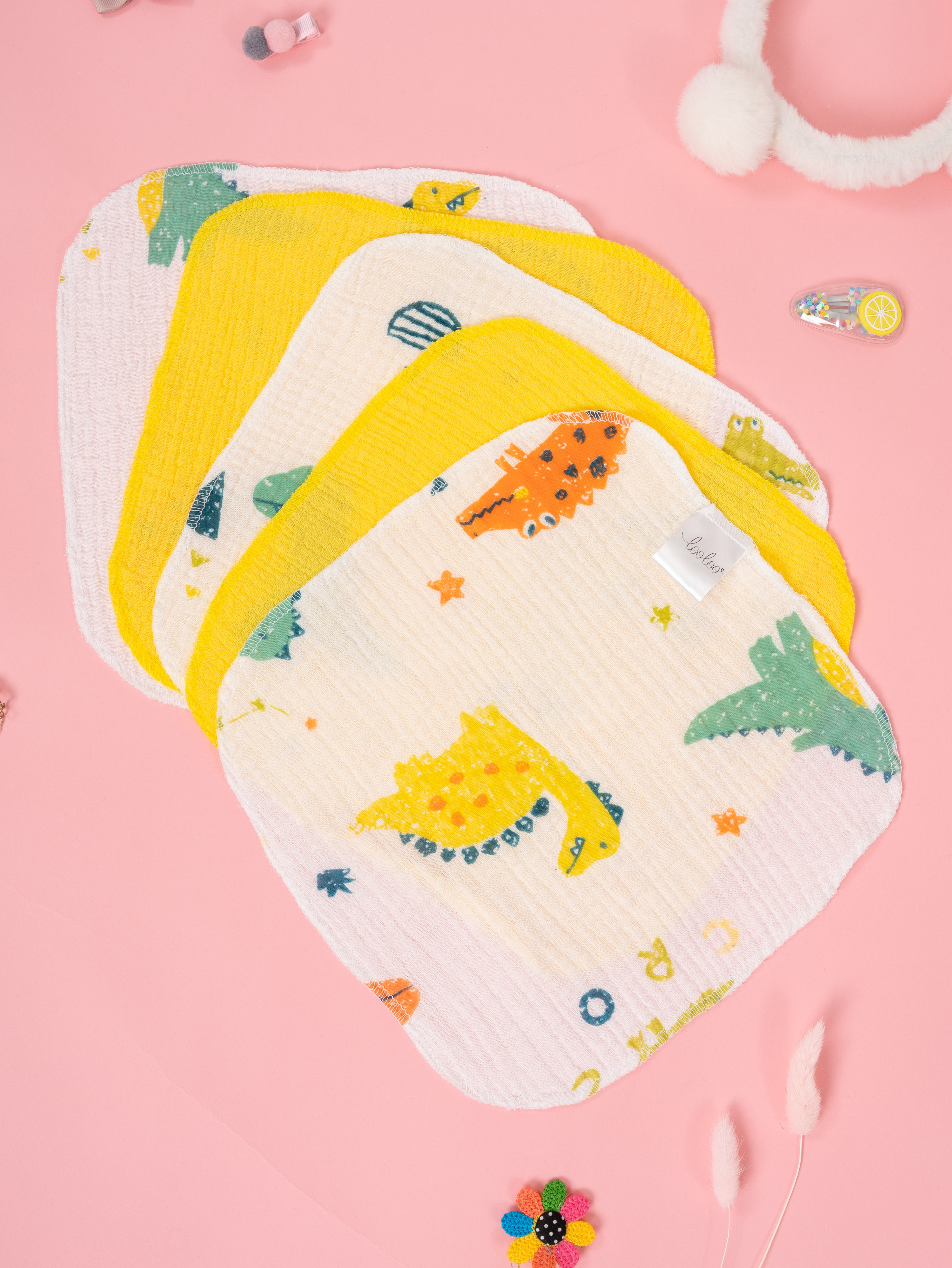 Платок Loo-Loo желтые муслин 5 шт. - фото 7