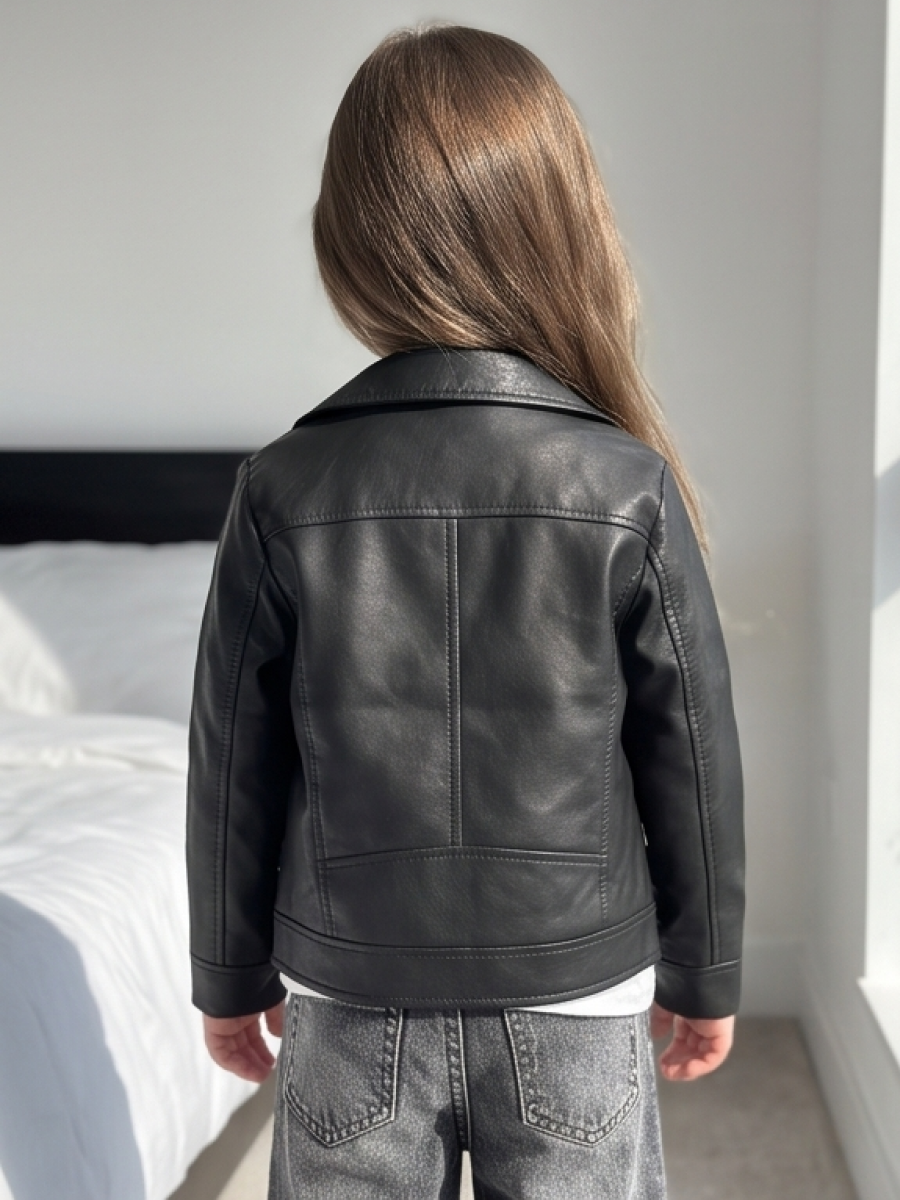 Куртка кожаная Artcher kids Jacket0005blackNEW - фото 2