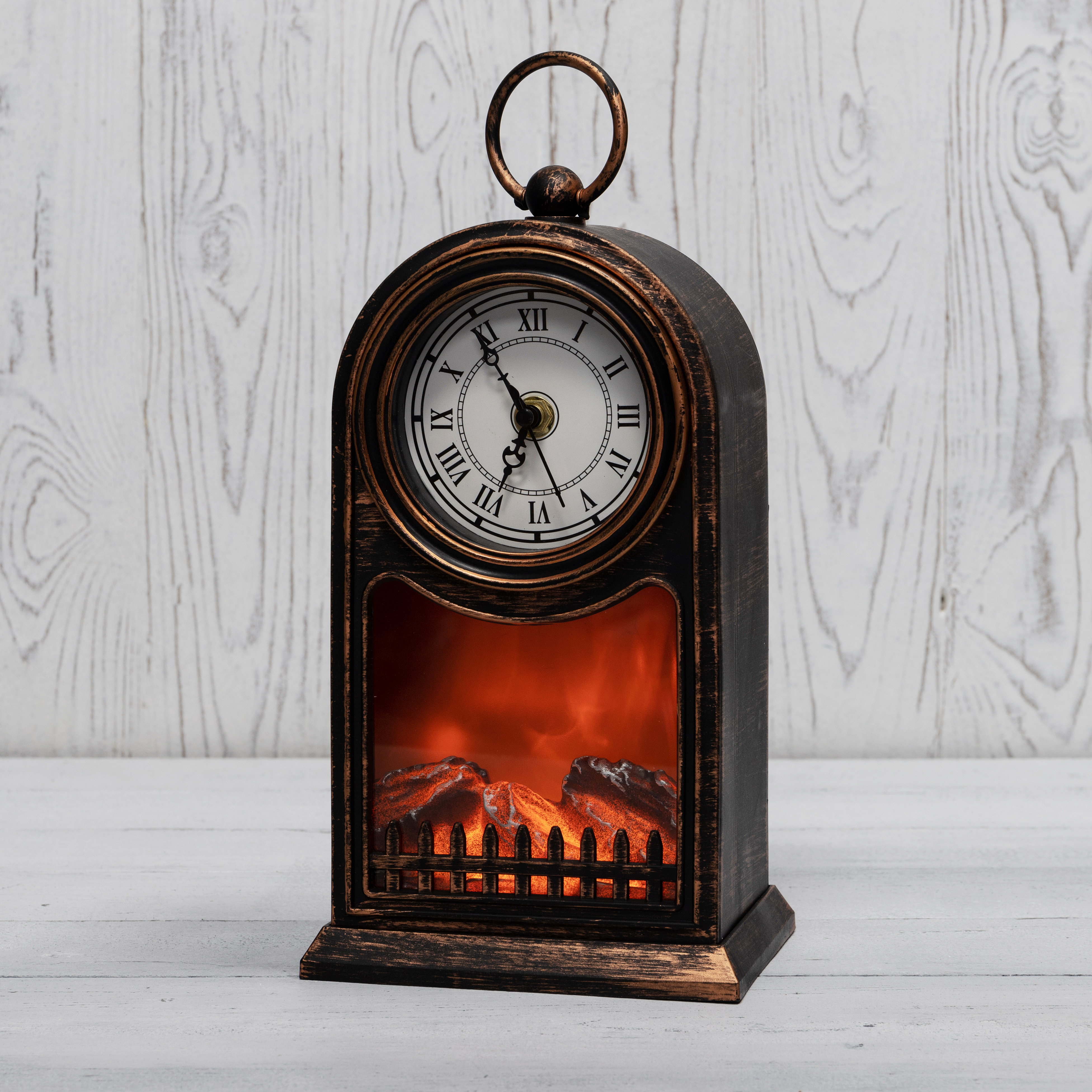 Светодиодный светильник NEON-NIGHT «Старинные часы» USB + батарейки с эффектом живого огня - фото 9