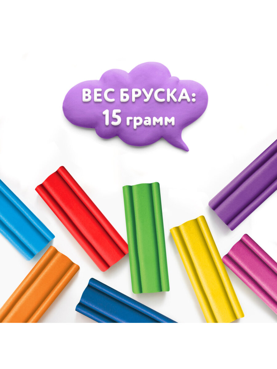 Пластилин Юнландия восковой 12 цв. - фото 4