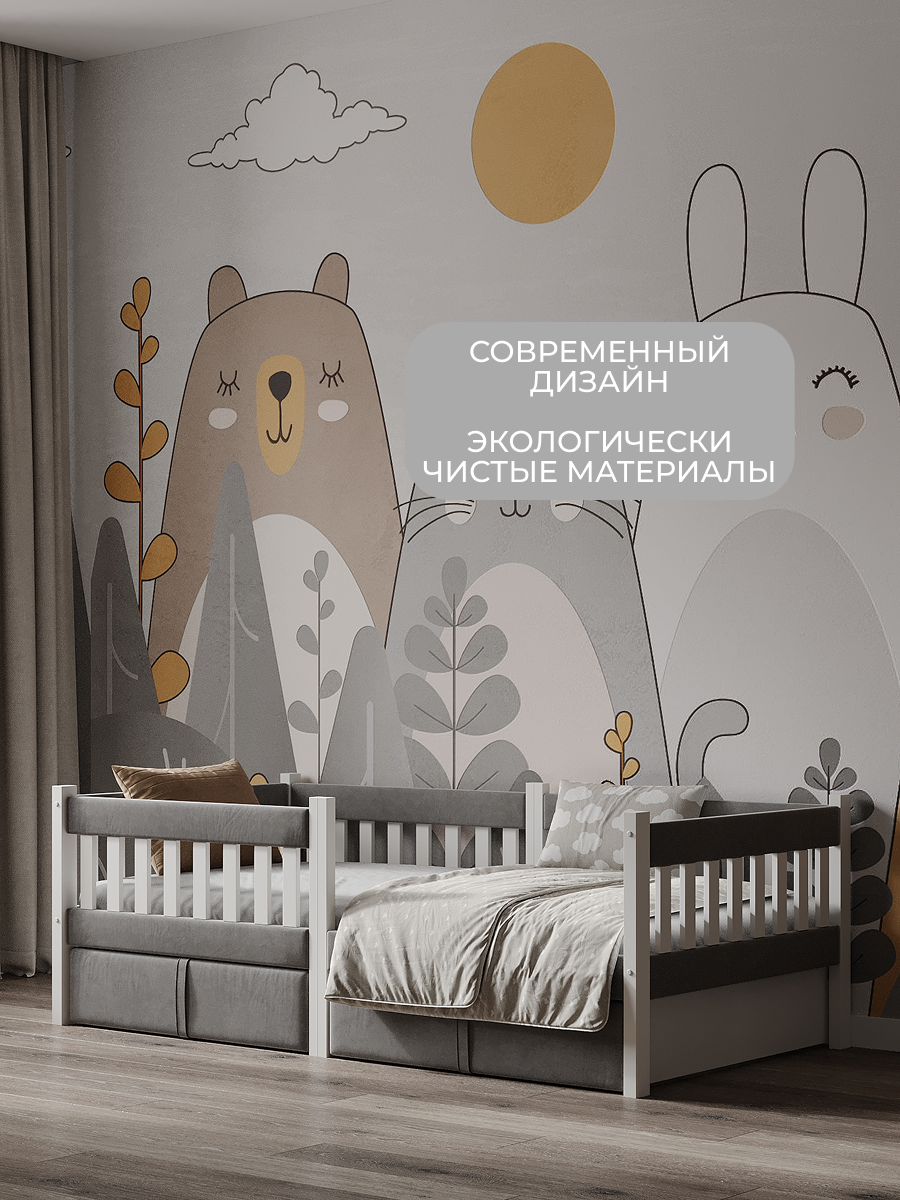Кровать подростковая Moms charm (серый) - фото 5