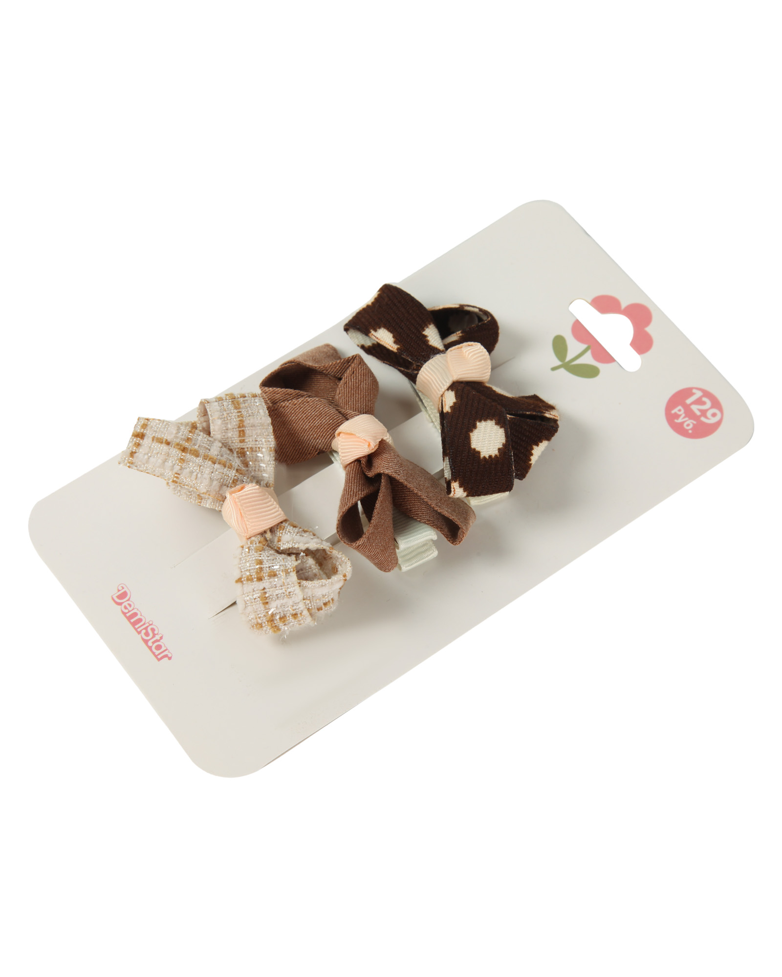 Заколка Demi Star Brown 3 шт. - фото 6