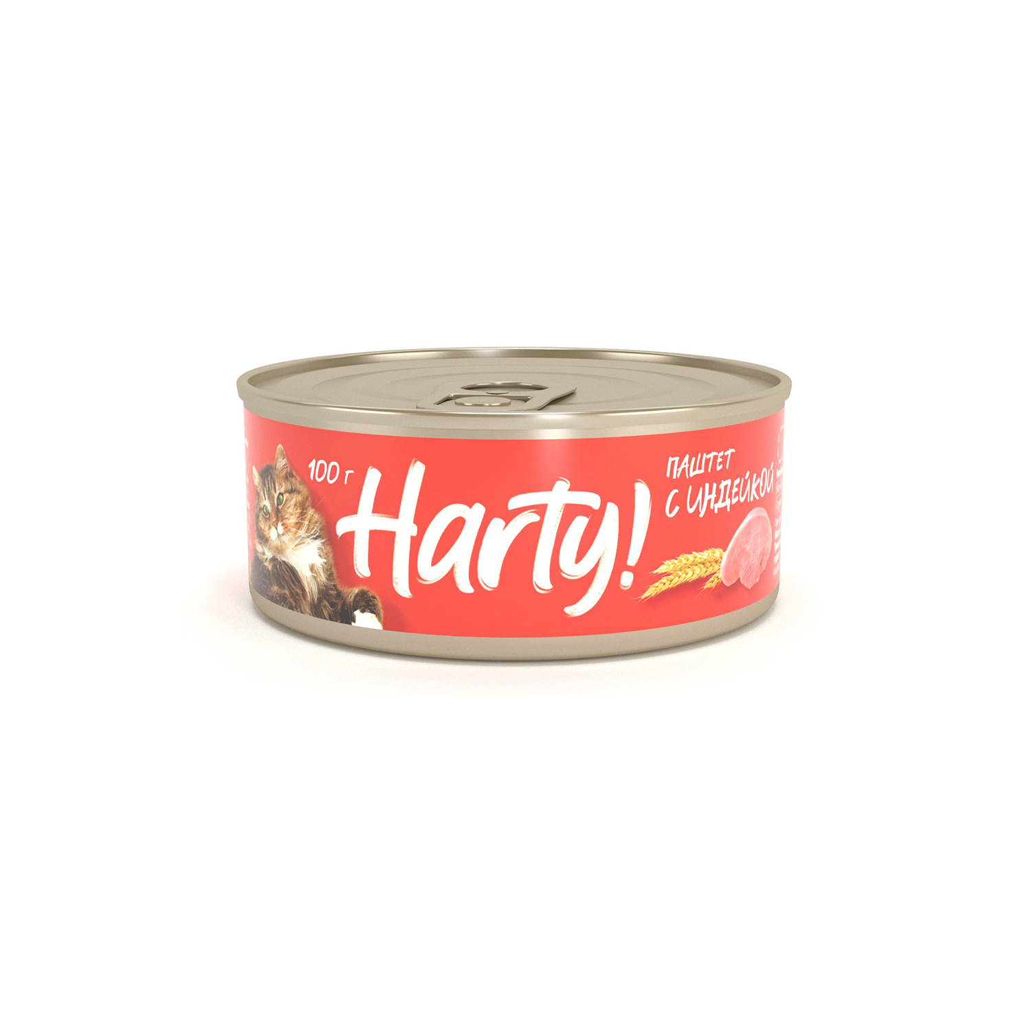 Корм для кошек Harty 100г паштет с индейкой для чувствительного пищеварения консервированный - фото 1