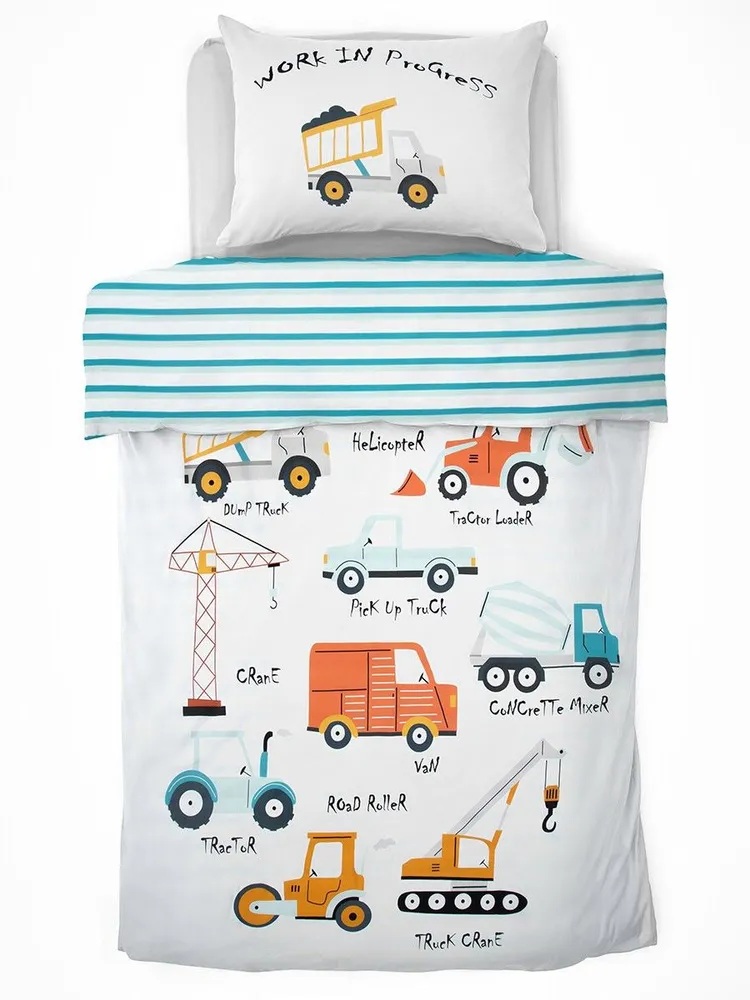 Комплект постельного белья askona kids Юный строитель (Young Builder) 2 предм. - фото 7