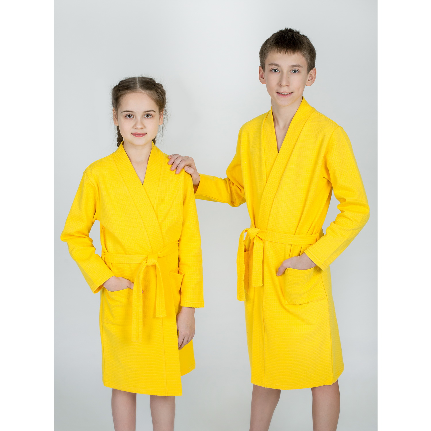 Халат KiMMi co К-1408913 желтый - фото 8