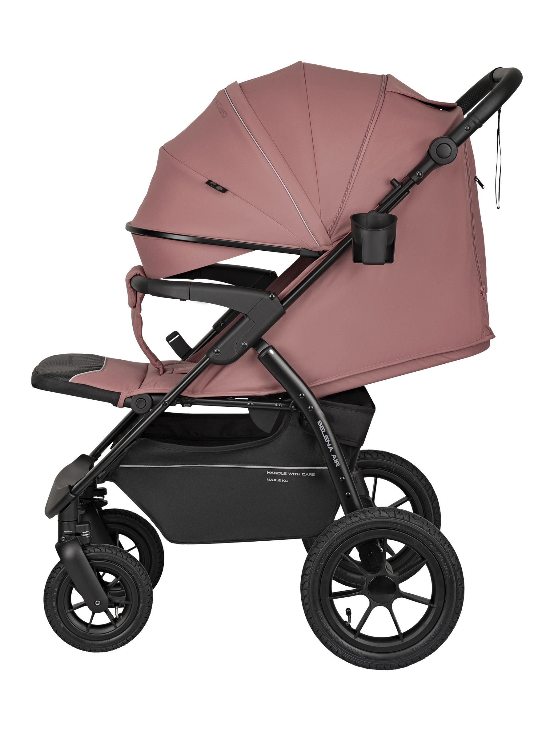 Коляска прогулочная JOVOLA SELENA Air 2025 с сумкой розовый - фото 20