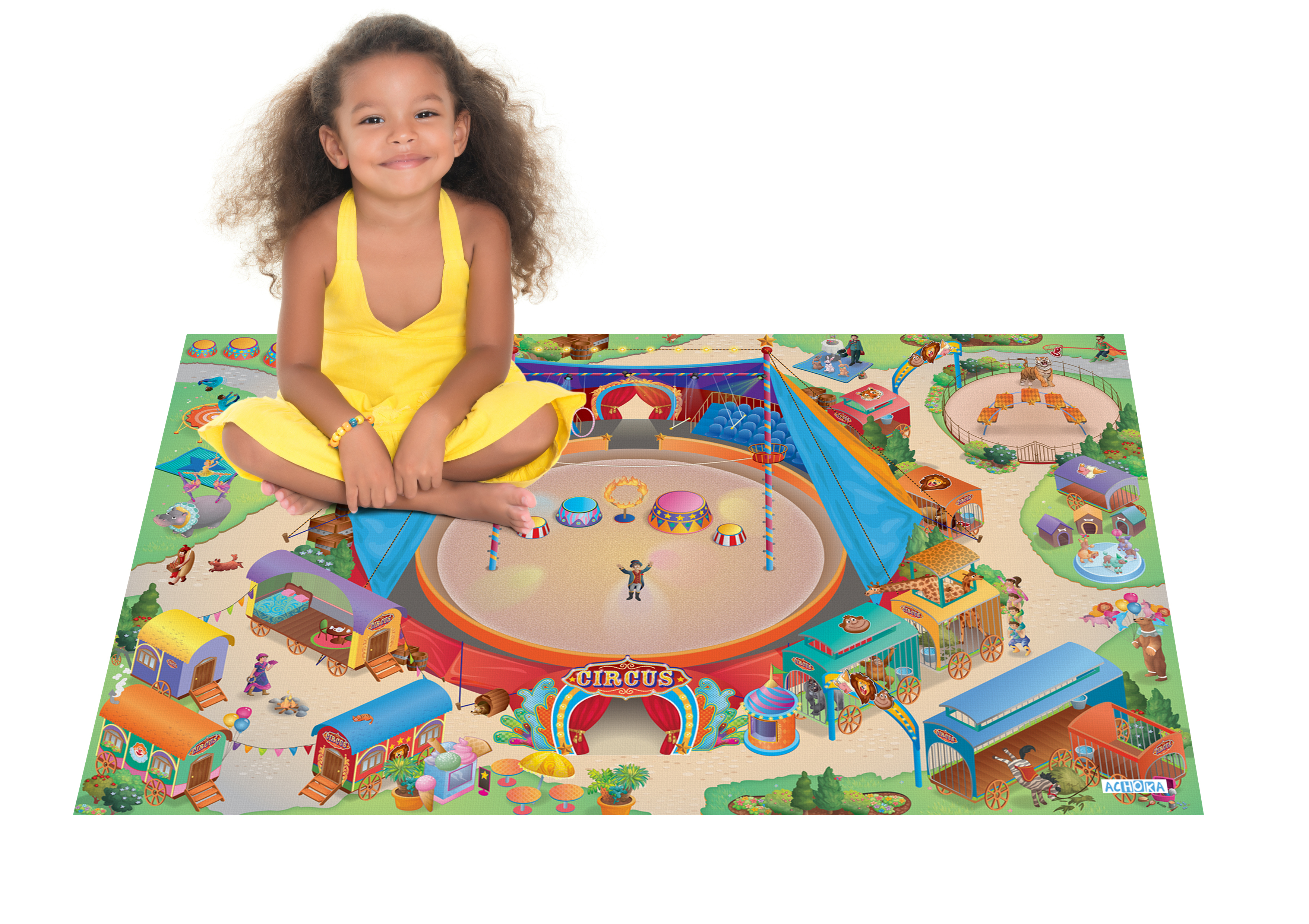 Детский складной коврик Achoka Цирк 150 x 100 см 1 шт. - фото 2