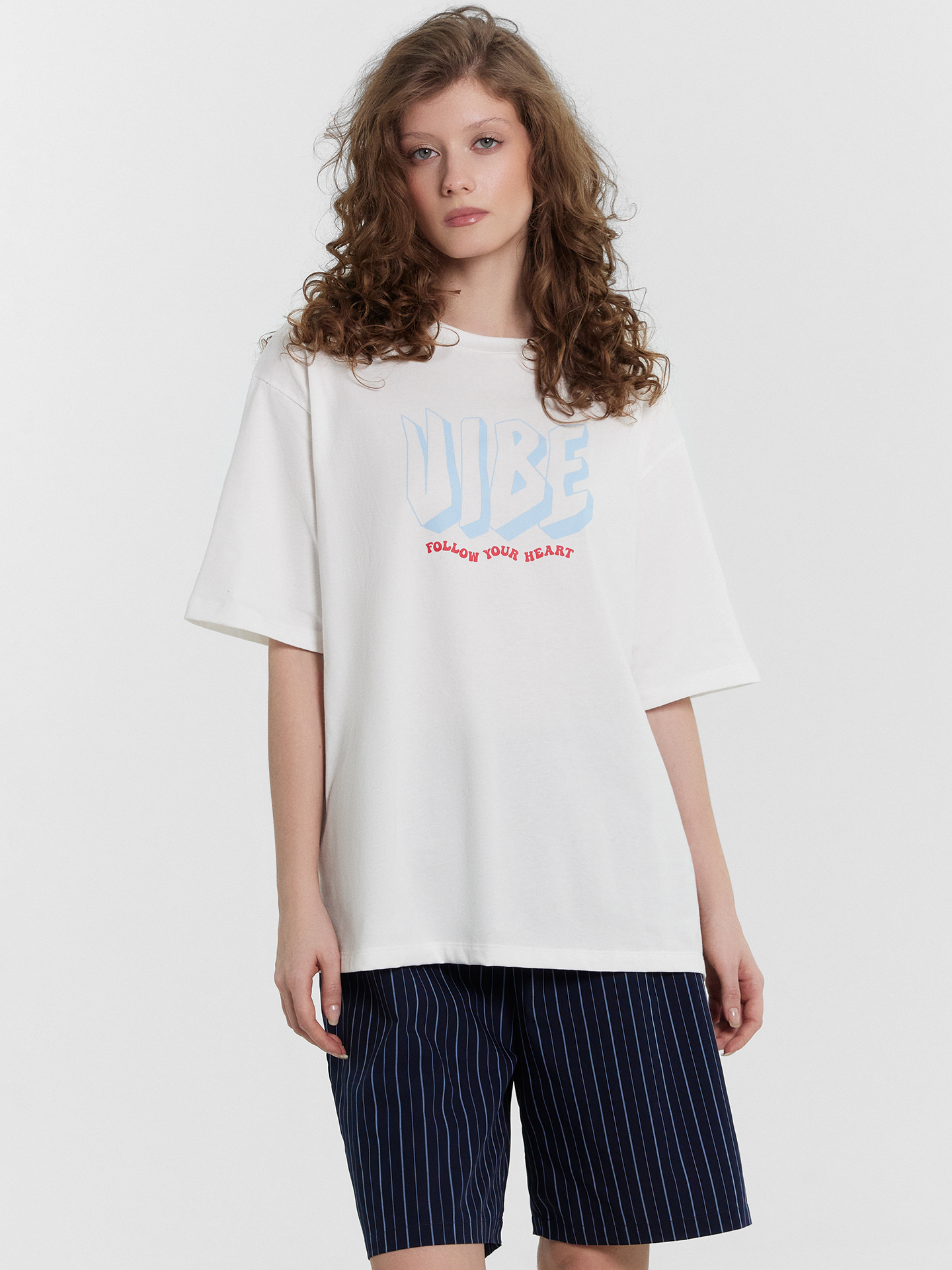 Пижама Mark Formelle (Марк Формэль) 592596/белый +голубая полоска на море - фото 1