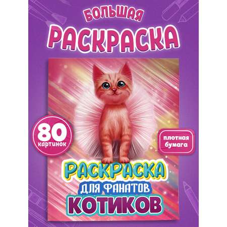 Детская раскраска Prof-Press котята 80 страниц