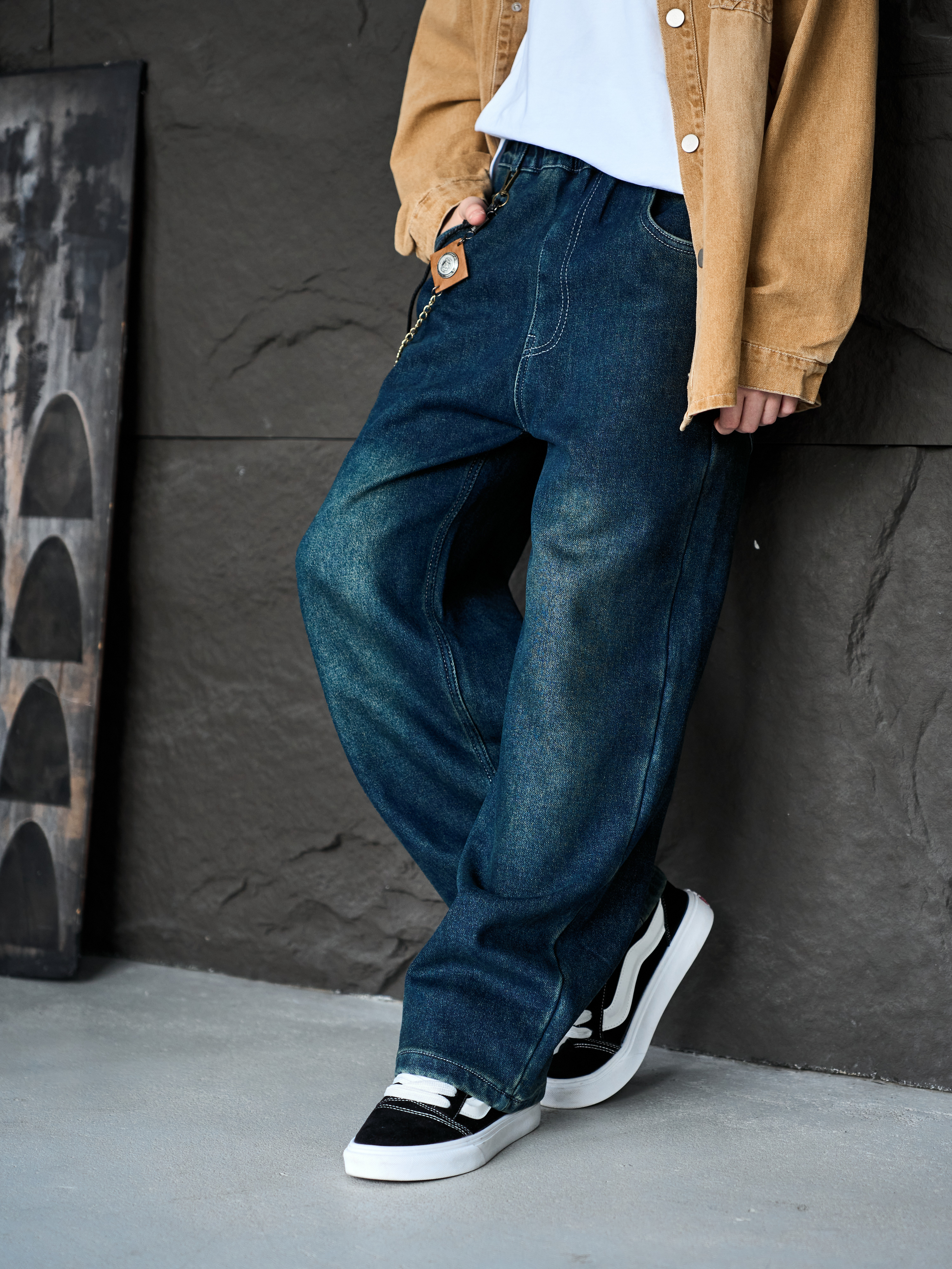 Джинсы-багги СИНИЙ МИР WMF79795-H63 - фото 13