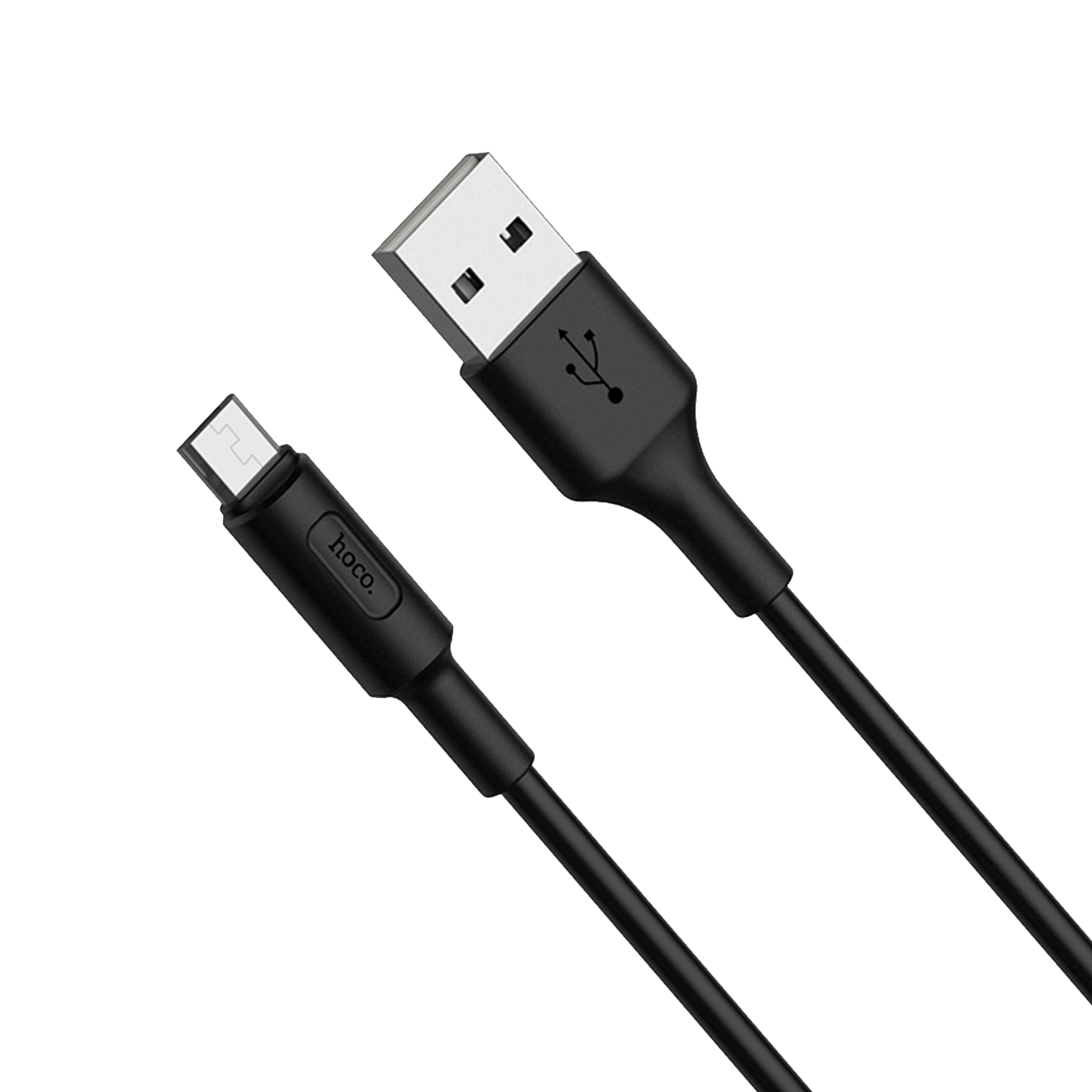 Дата-кабель HOCO кабель RA1 USB - Micro-USB 2.4A черный - фото 1