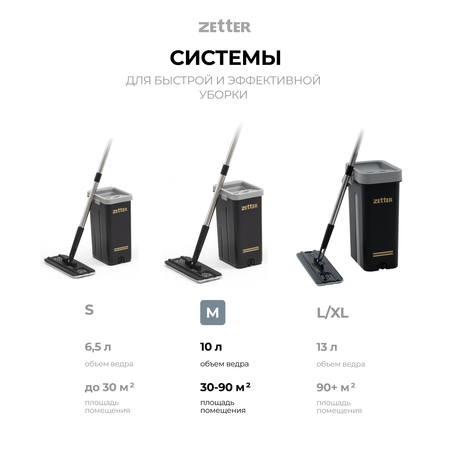 Система для уборки Zetter M 10 л 1 насадка