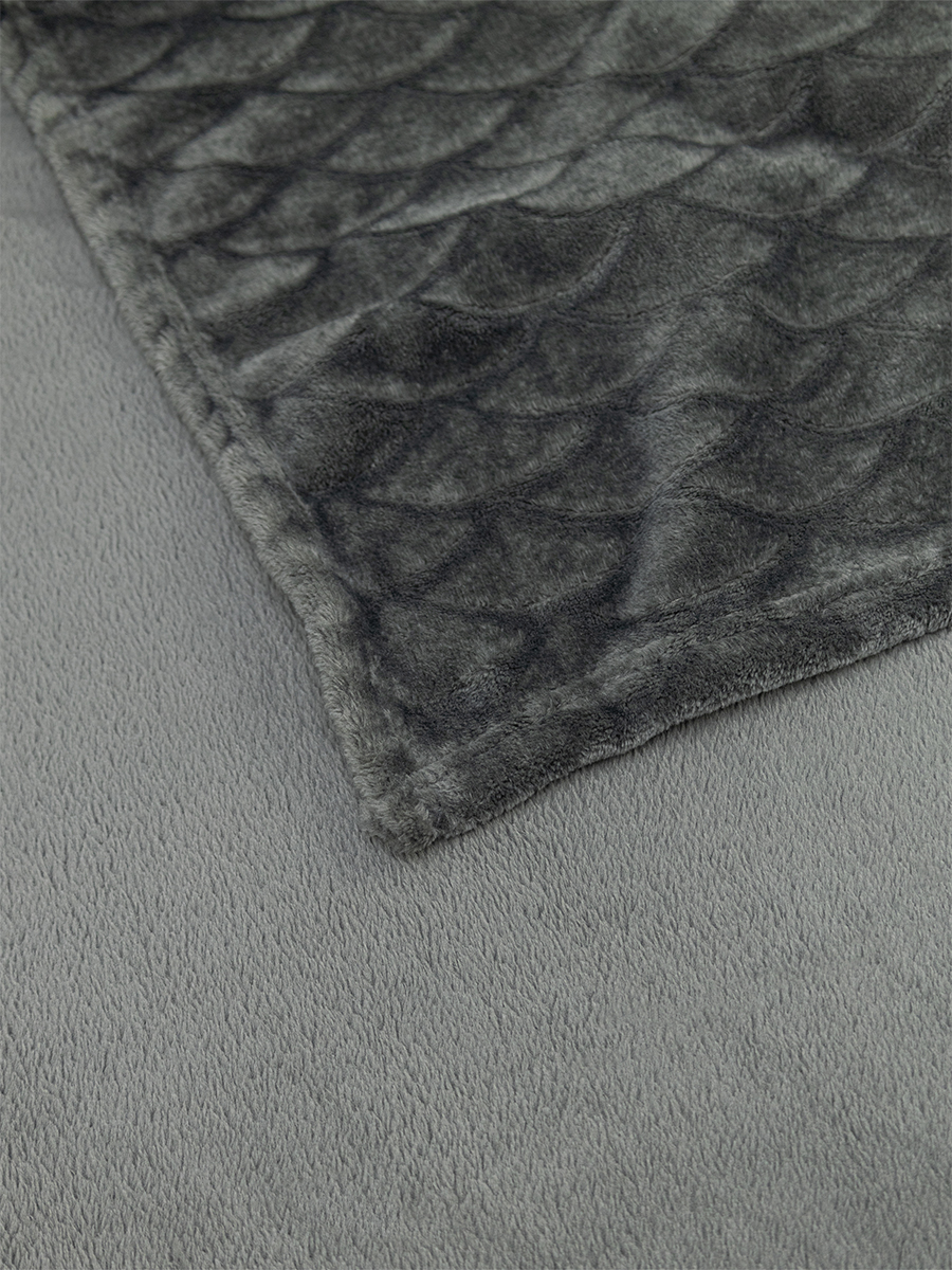Покрывало BRAVO с тиснением серый 150 x 200 см велсофт - фото 4