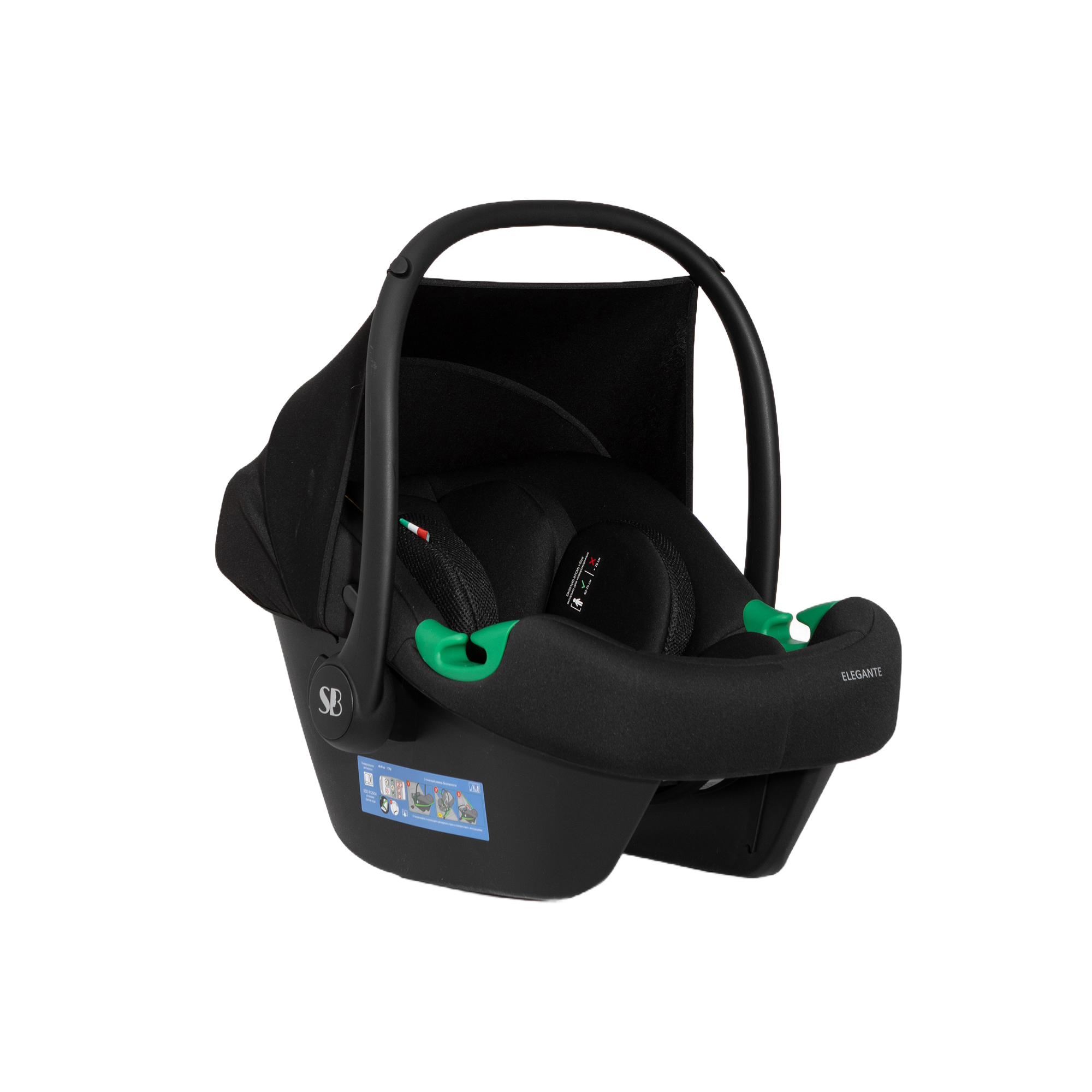 Автокресло Sweet Baby Elegante Plus DK591 Black 0 (0 -13 кг) черный - фото 9