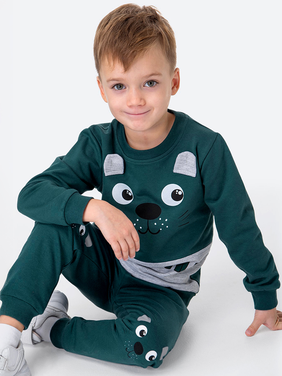 Свитшот и брюки HappyFox HF00122изумрудный - фото 7