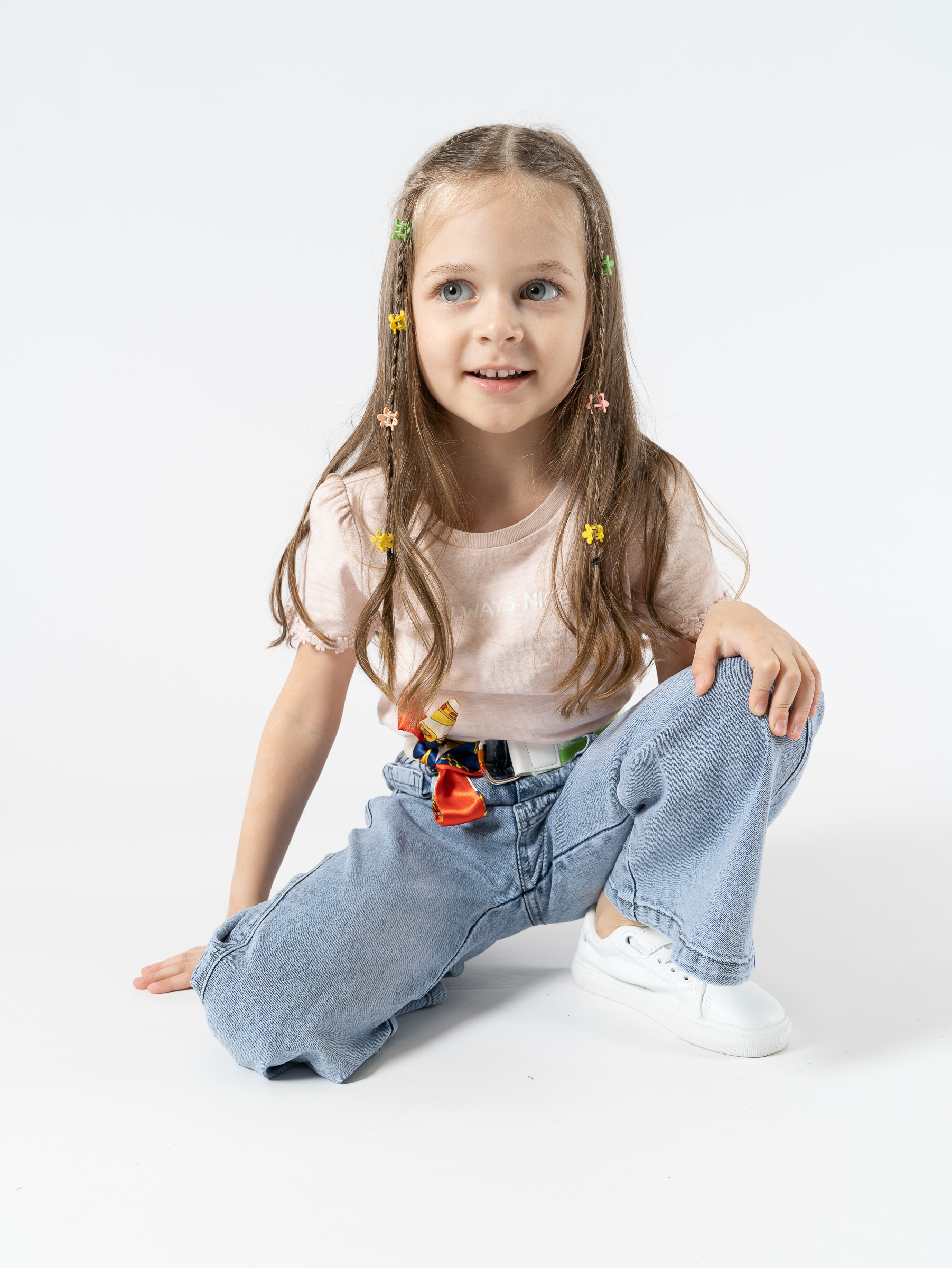 Джинсы TiGaDa джинсы/палаццо/девочки/голубой - фото 24