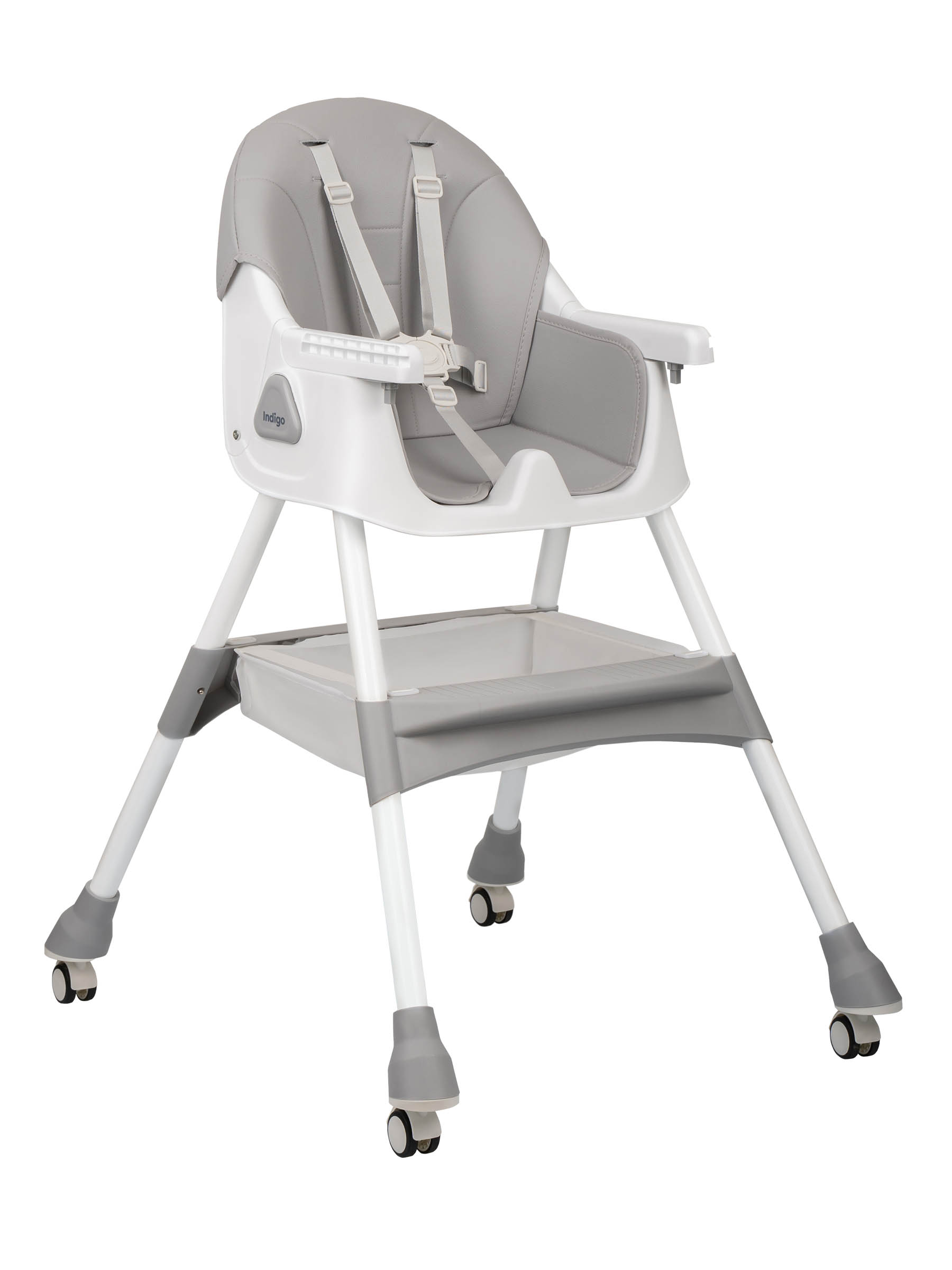 Стульчик для кормления Indigo Corn Flex светло-серый - фото 2
