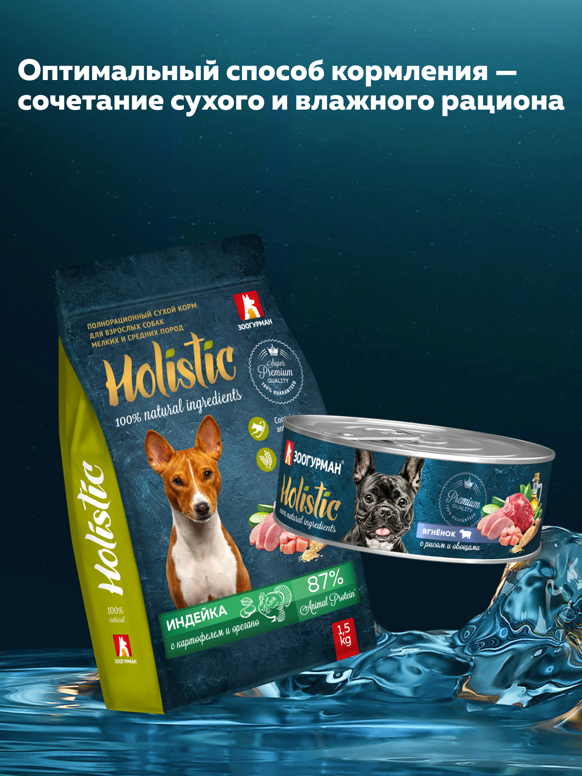 Корм влажный Зоогурман HOLISTIC Ягненок с рисом и овощами, 100 г х 6 шт, - фото 5
