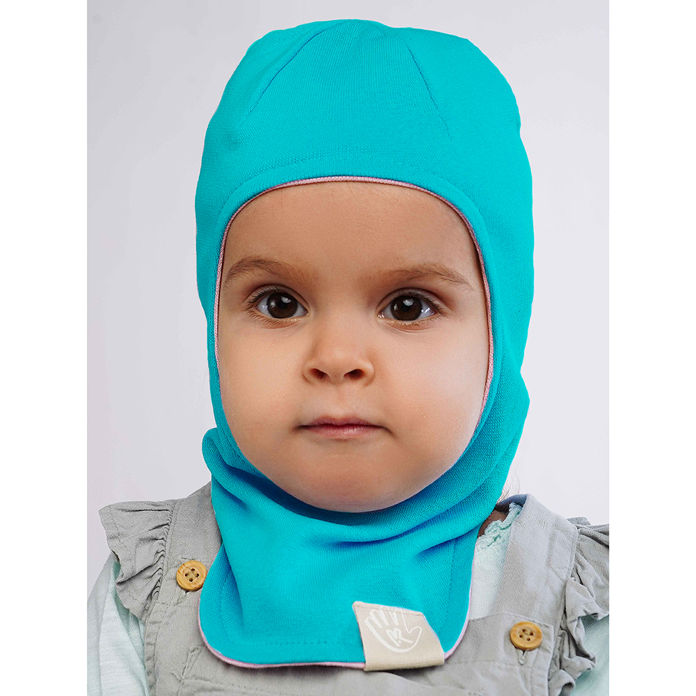 Шапка-шлем ПриКиндер U-A_221079 Цвет: Розовый/бирюзовый - фото 1