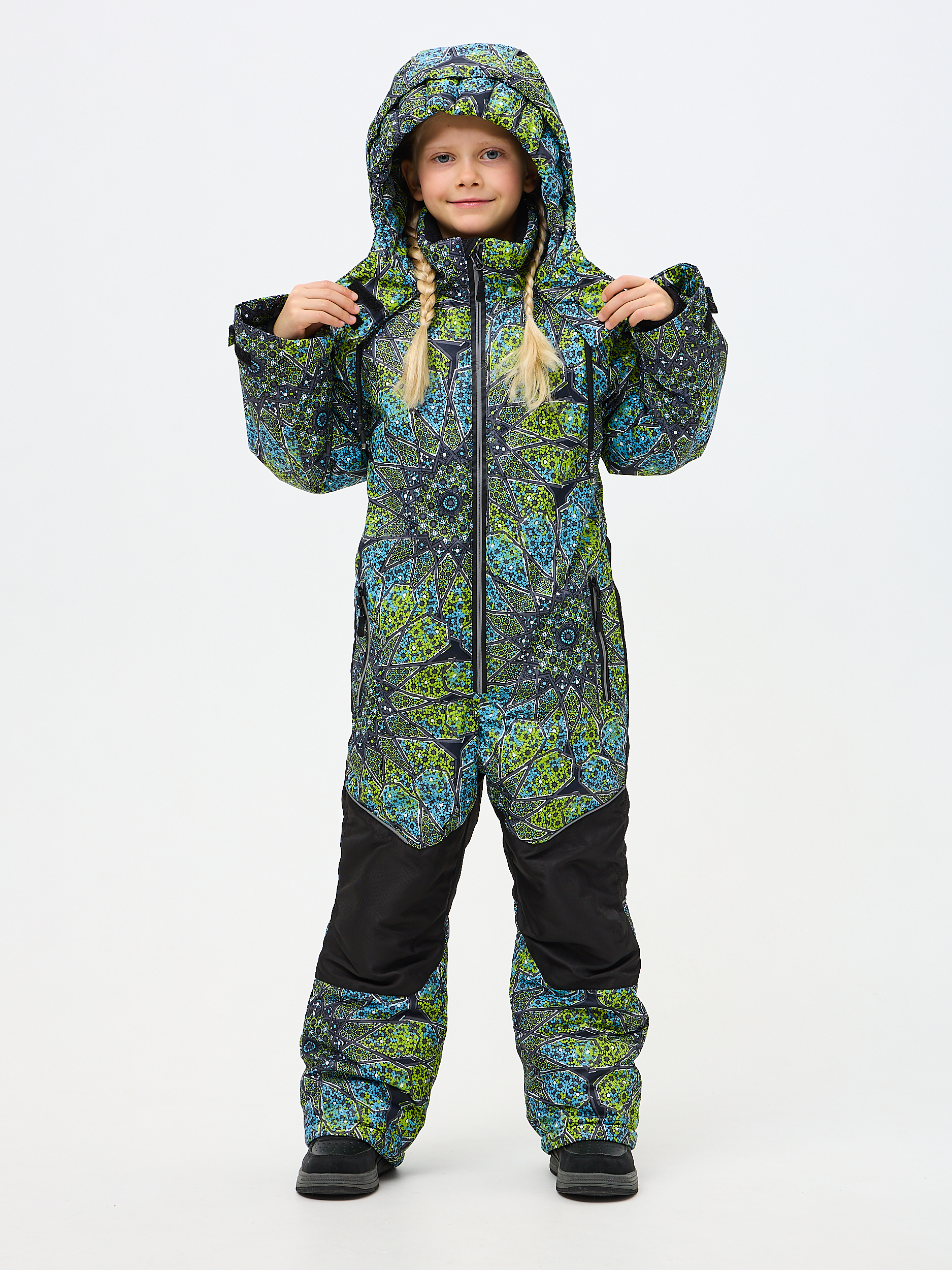 Комбинезон Kvartet 854 т.серый- салат - фото 8