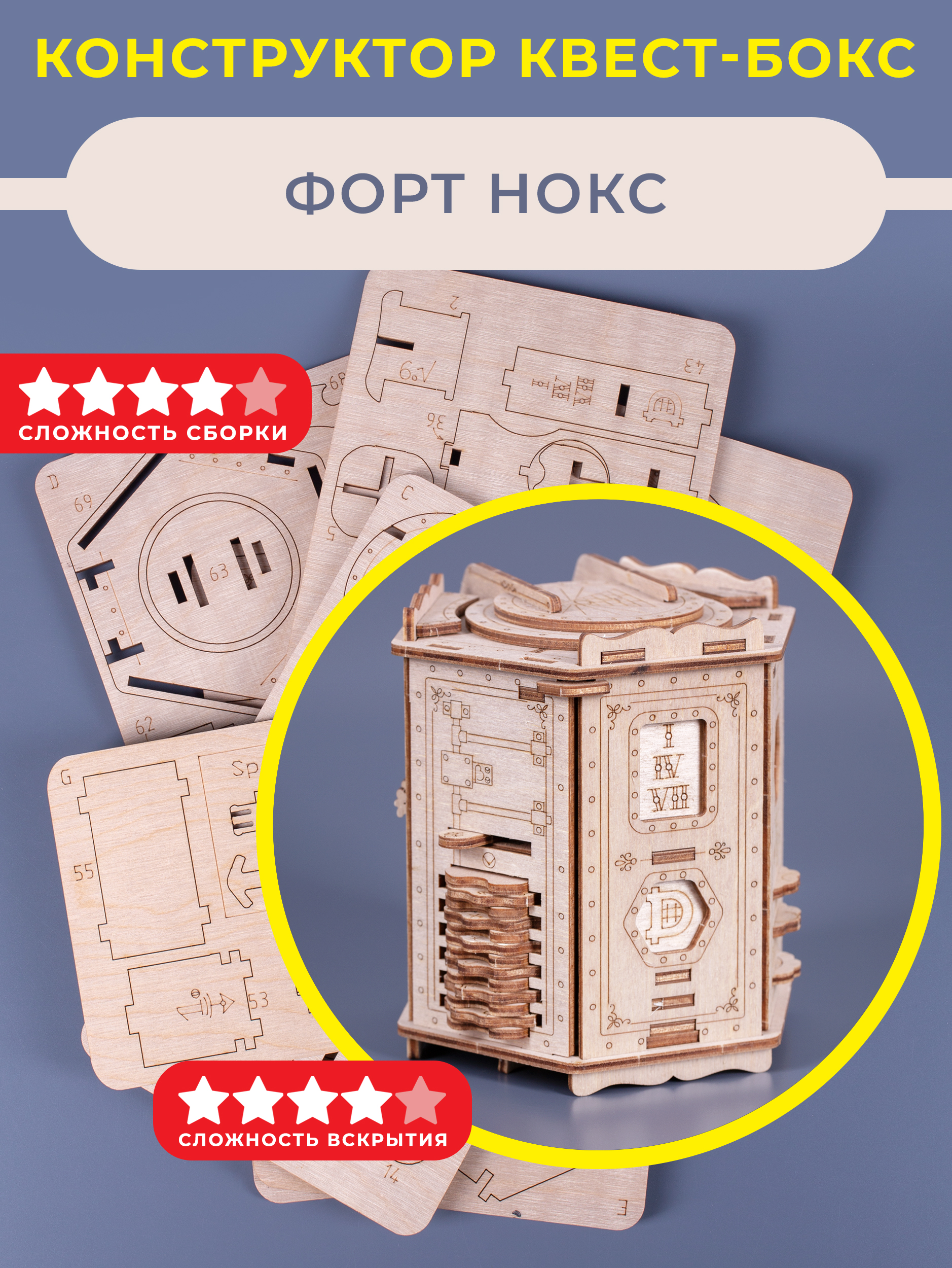 Настольная игра EscapeWelt Форт Нокс Про DIY - фото 1