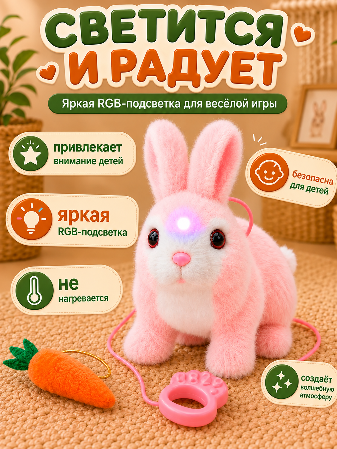 Мягкая игрушка FAVORITSTAR DESIGN Зайчик - фото 8