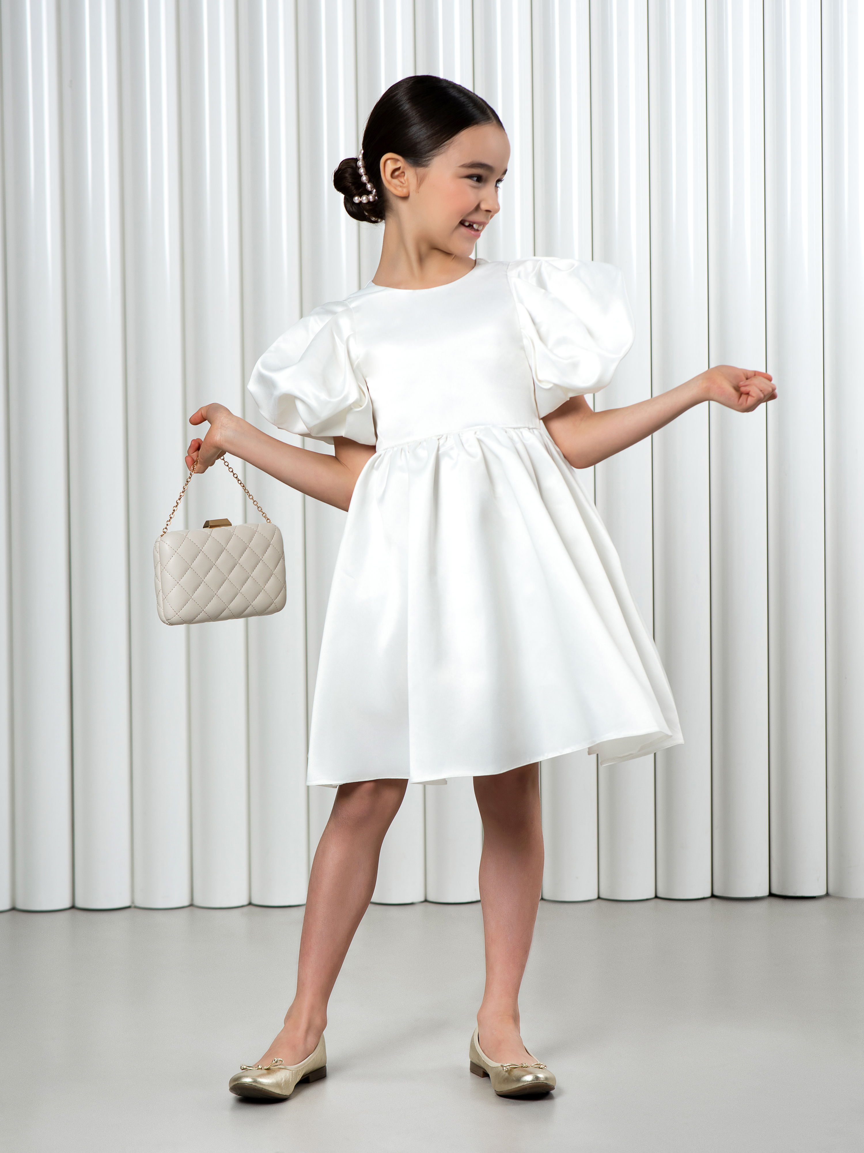 Платье LisaWeta D-143 экрю - фото 4